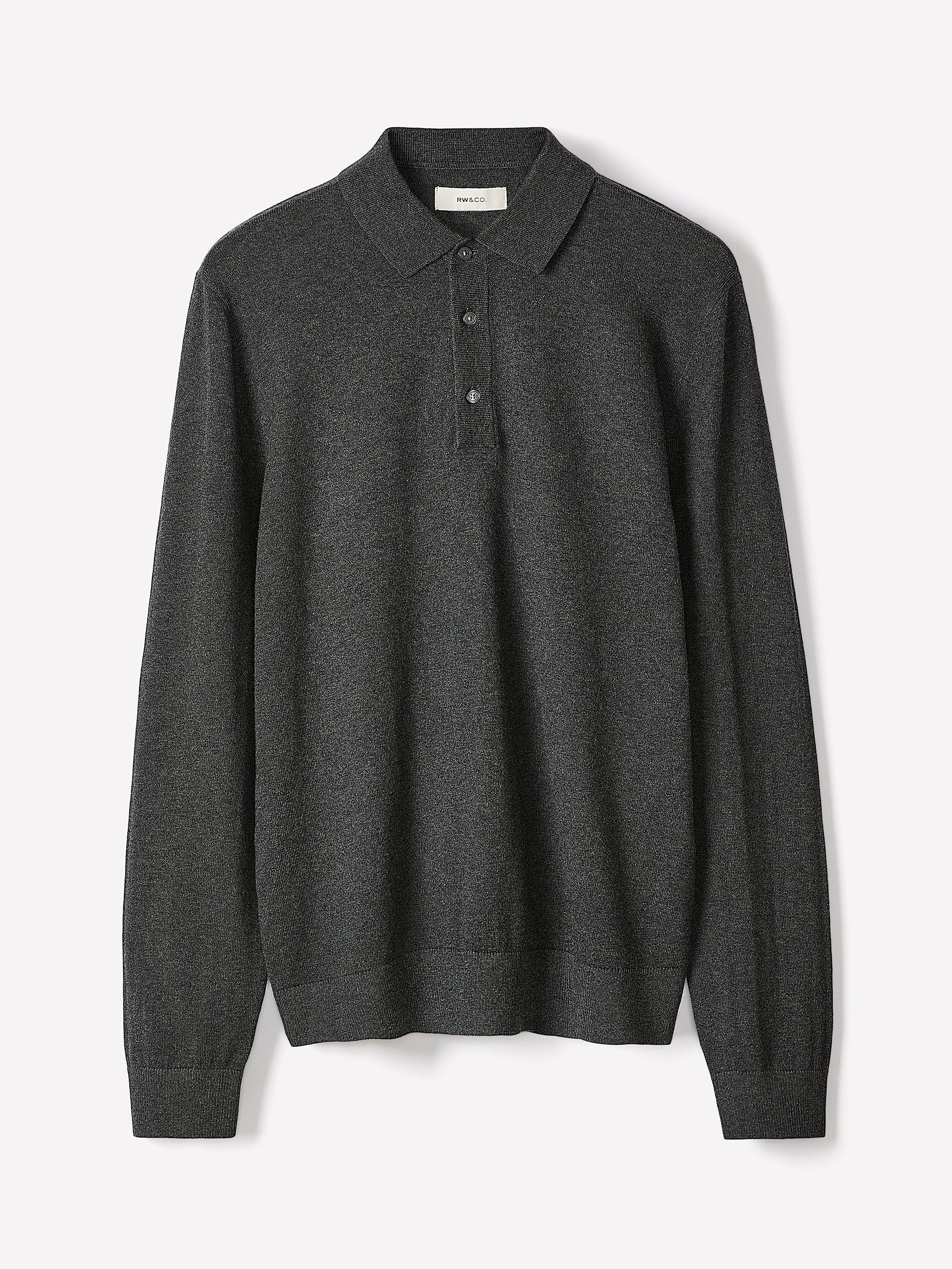 Long-Sleeve Polo Sweater rw&co Special Promo Price