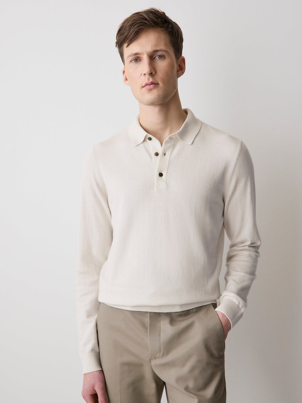 Long-Sleeve Polo Sweater rw&co Special Promo Price