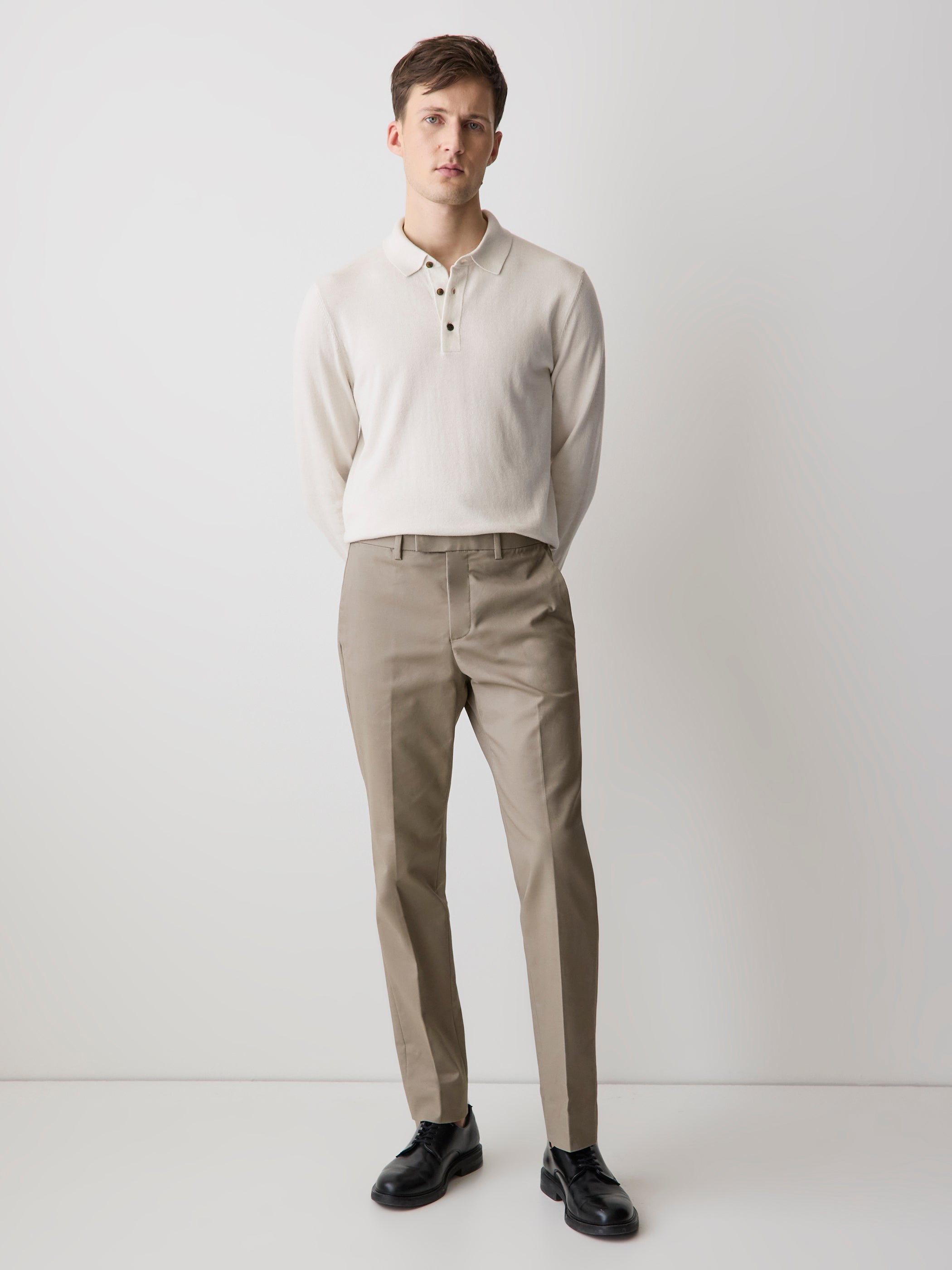 Long-Sleeve Polo Sweater rw&co Special Promo Price