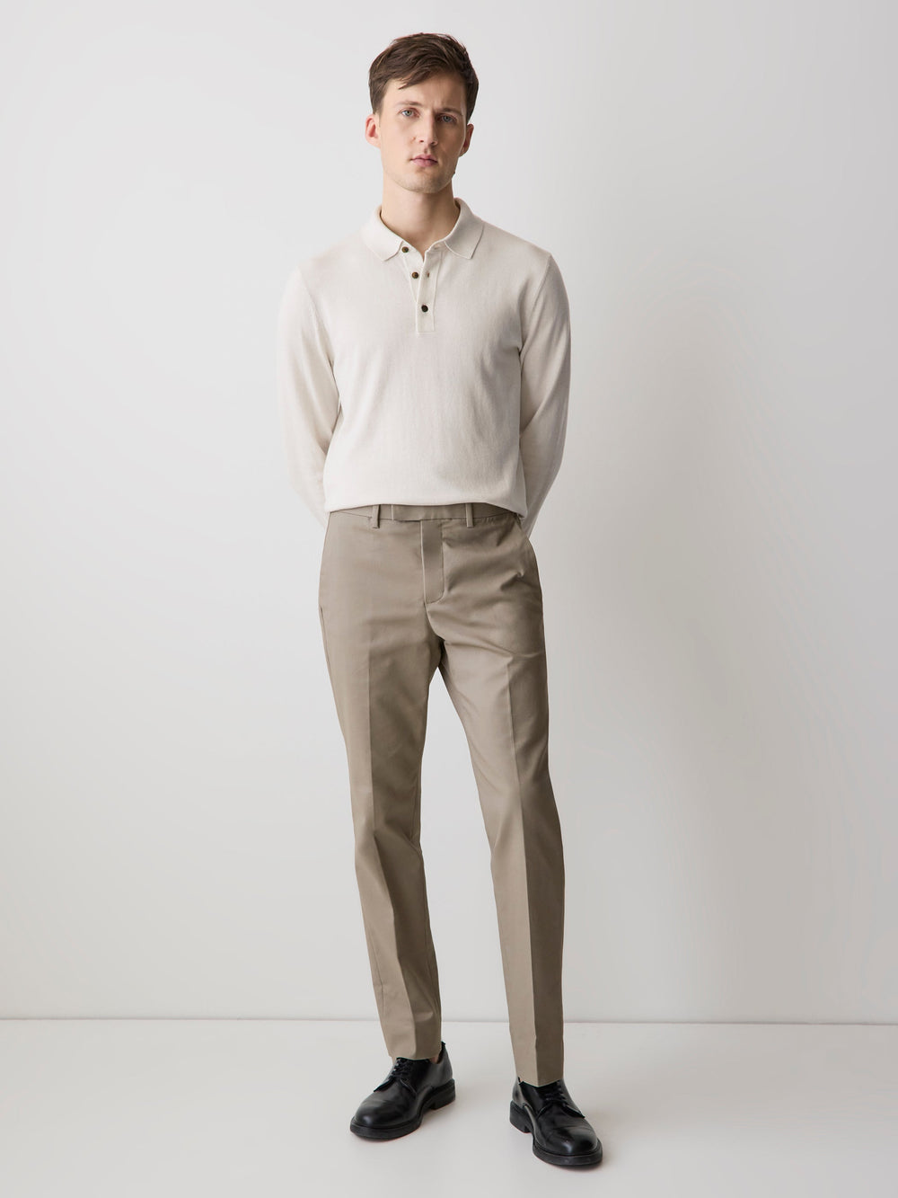 Long-Sleeve Polo Sweater rw&co Special Promo Price
