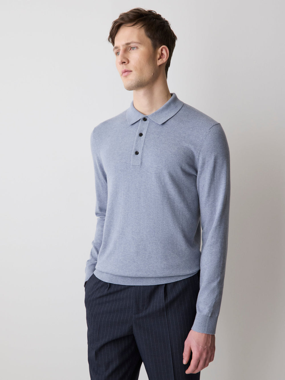 Long-Sleeve Polo Sweater rw&co Special Promo Price