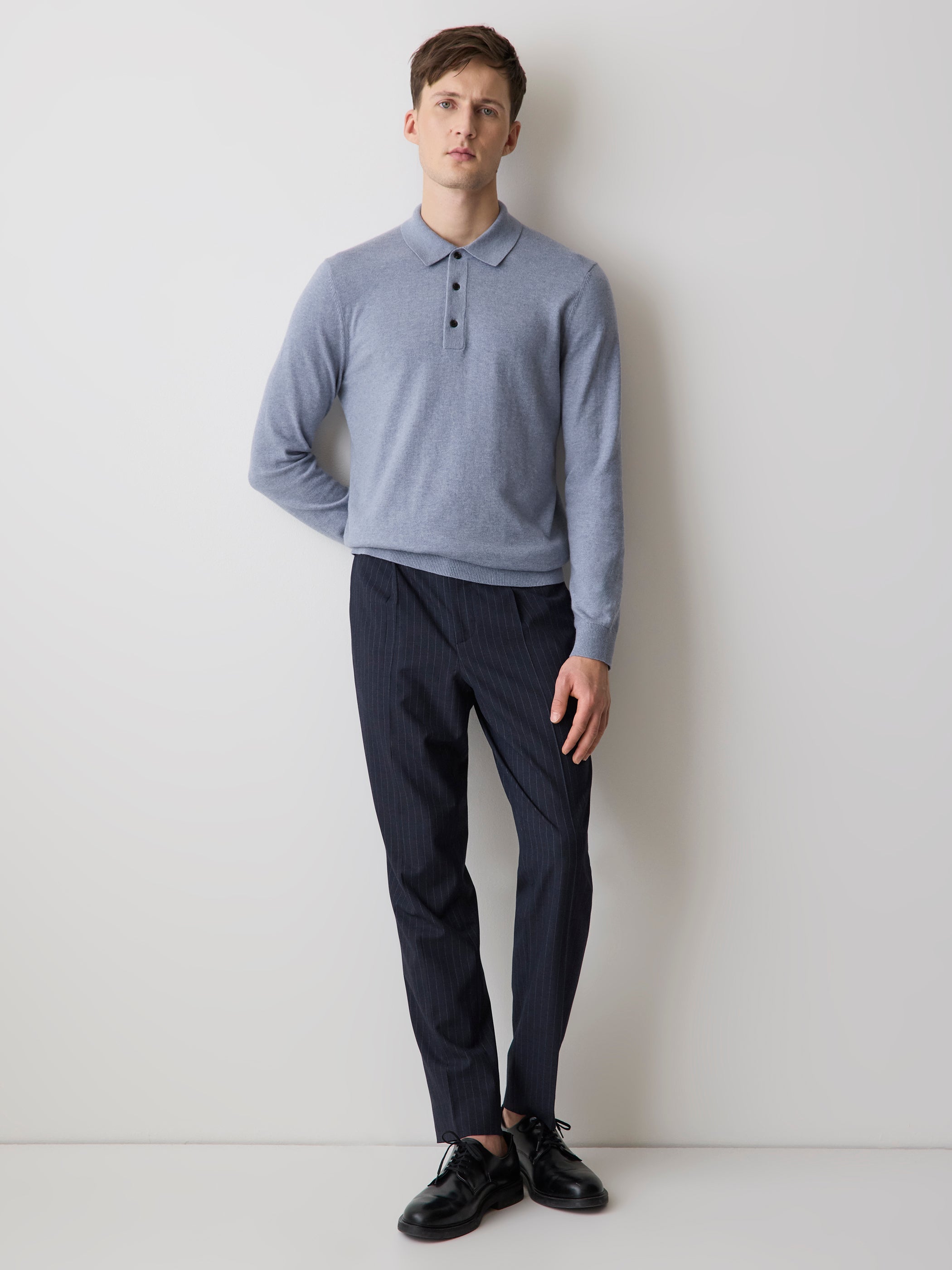 Long-Sleeve Polo Sweater rw&co Special Promo Price