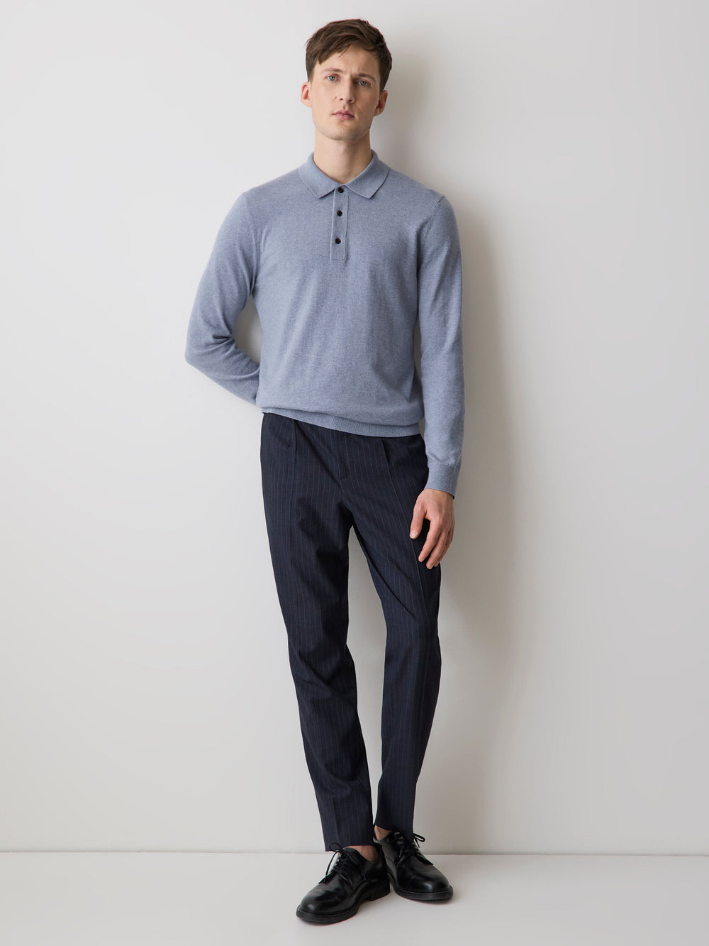 Long-Sleeve Polo Sweater rw&co Special Promo Price