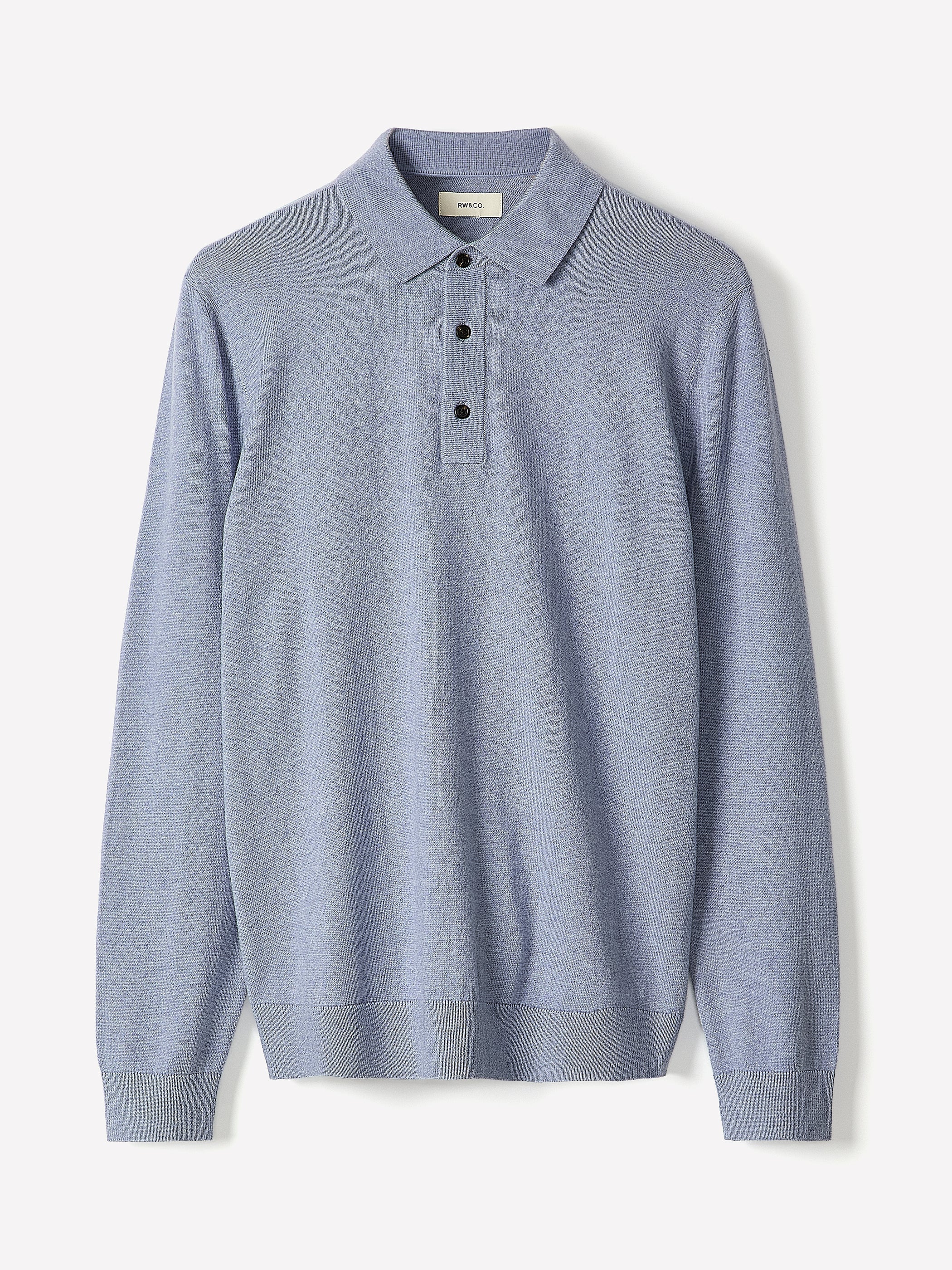 Long-Sleeve Polo Sweater rw&co Special Promo Price