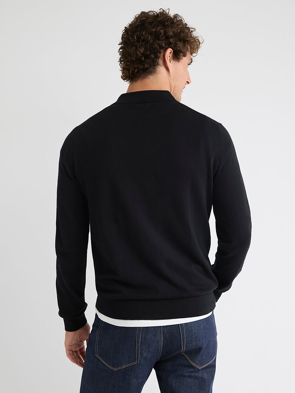 Long-Sleeve Polo Sweater rw&co Special Promo Price