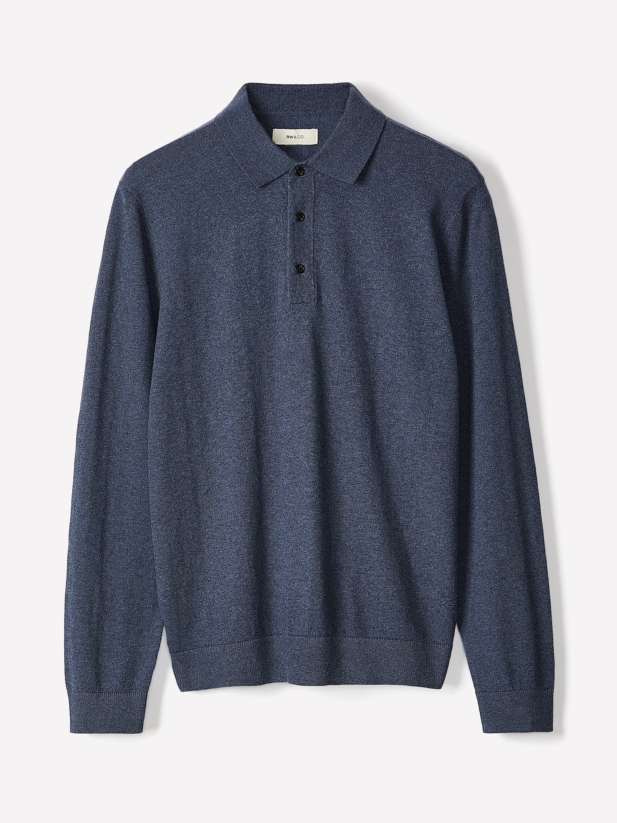 Long-Sleeve Polo Sweater rw&co Special Promo Price