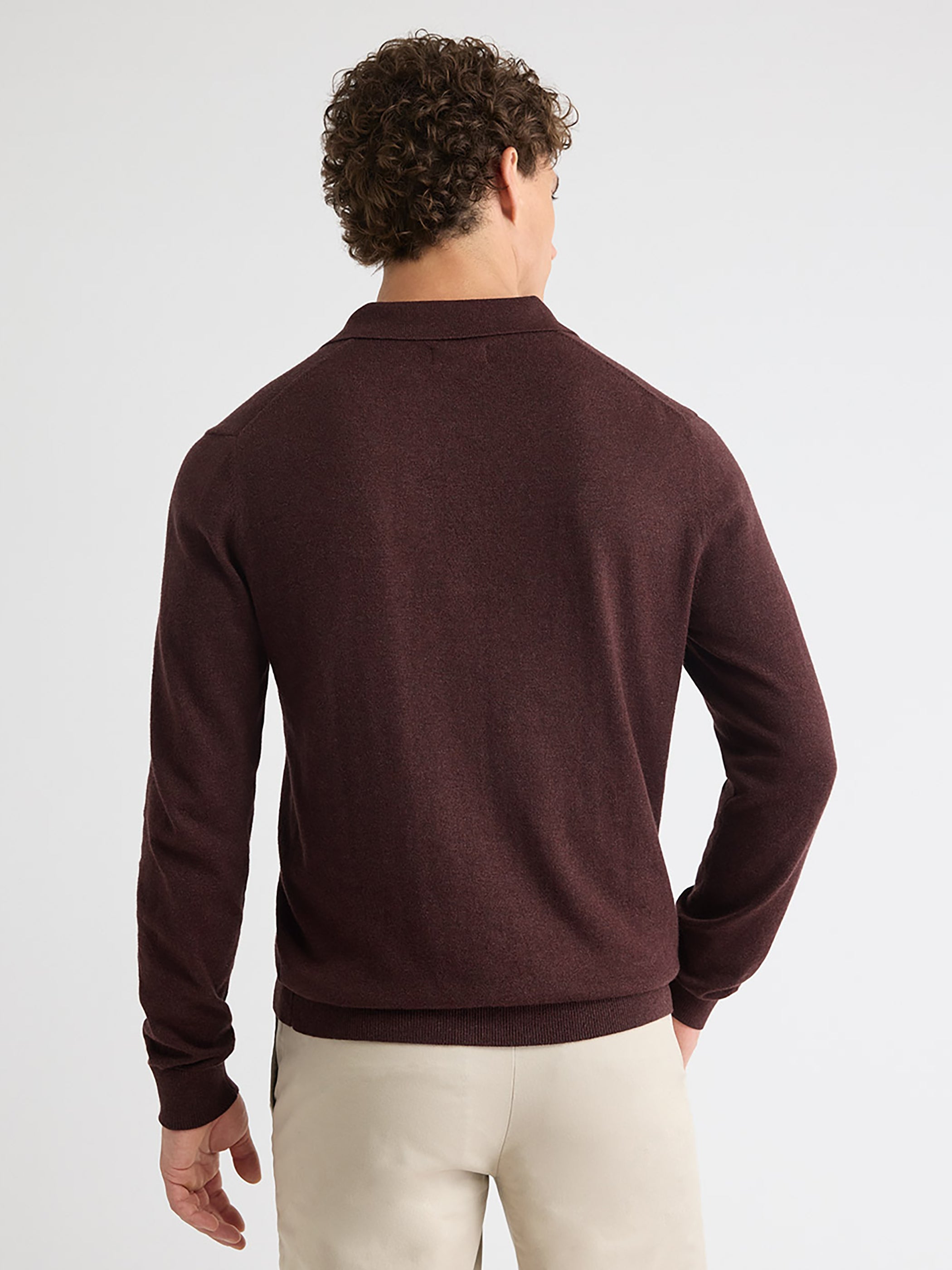Long-Sleeve Polo Sweater rw&co Special Promo Price
