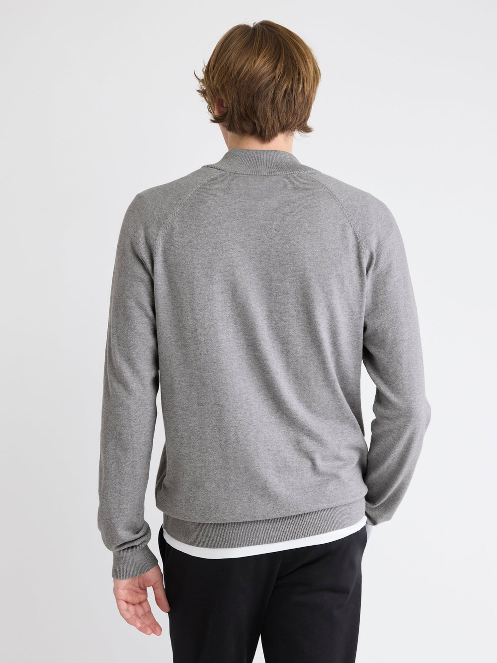 Long-Sleeve Quarter-Zip Mock-Neck Sweater rw&co Special Promo Price