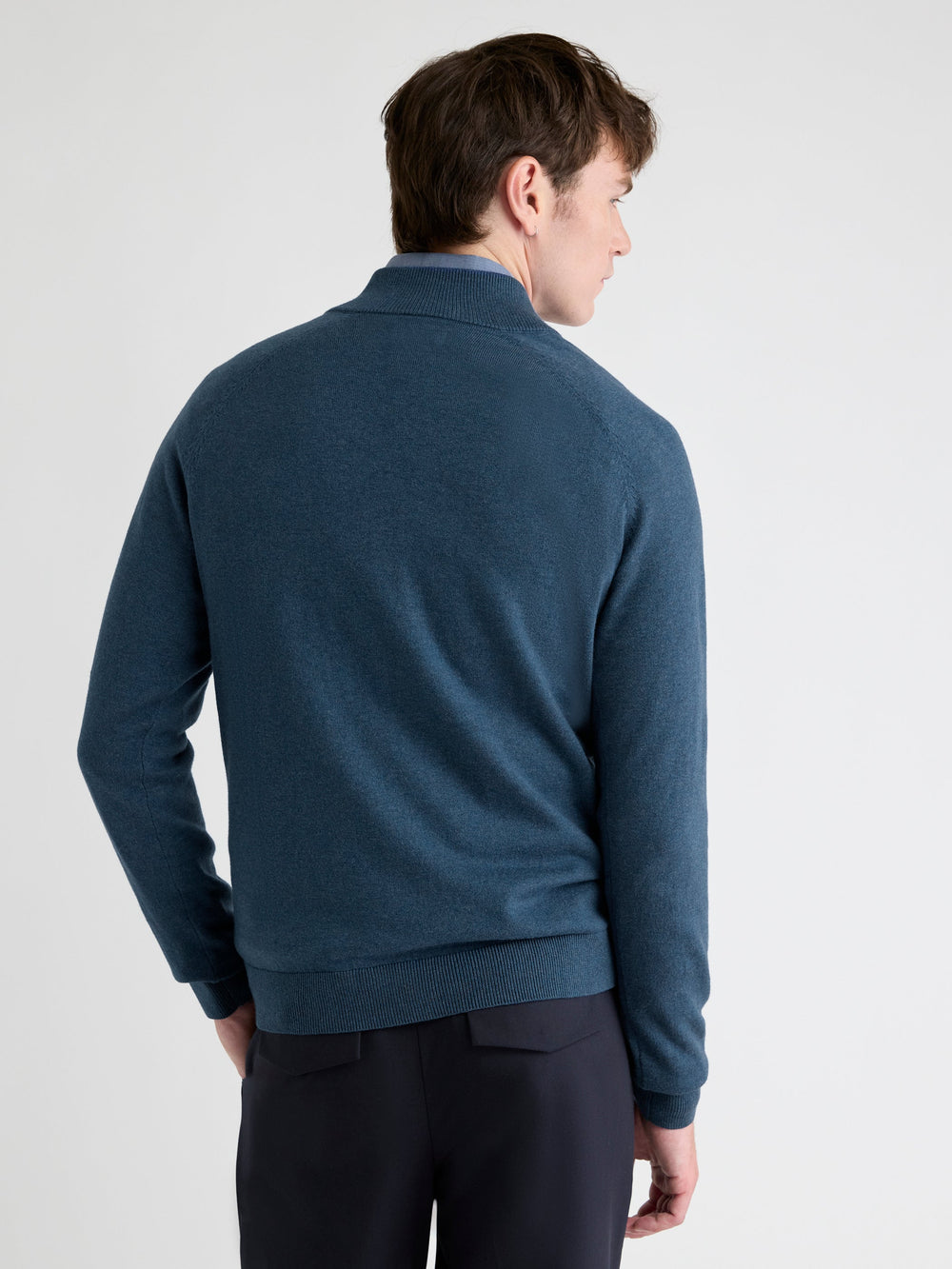 Long-Sleeve Quarter-Zip Mock-Neck Sweater rw&co Special Promo Price