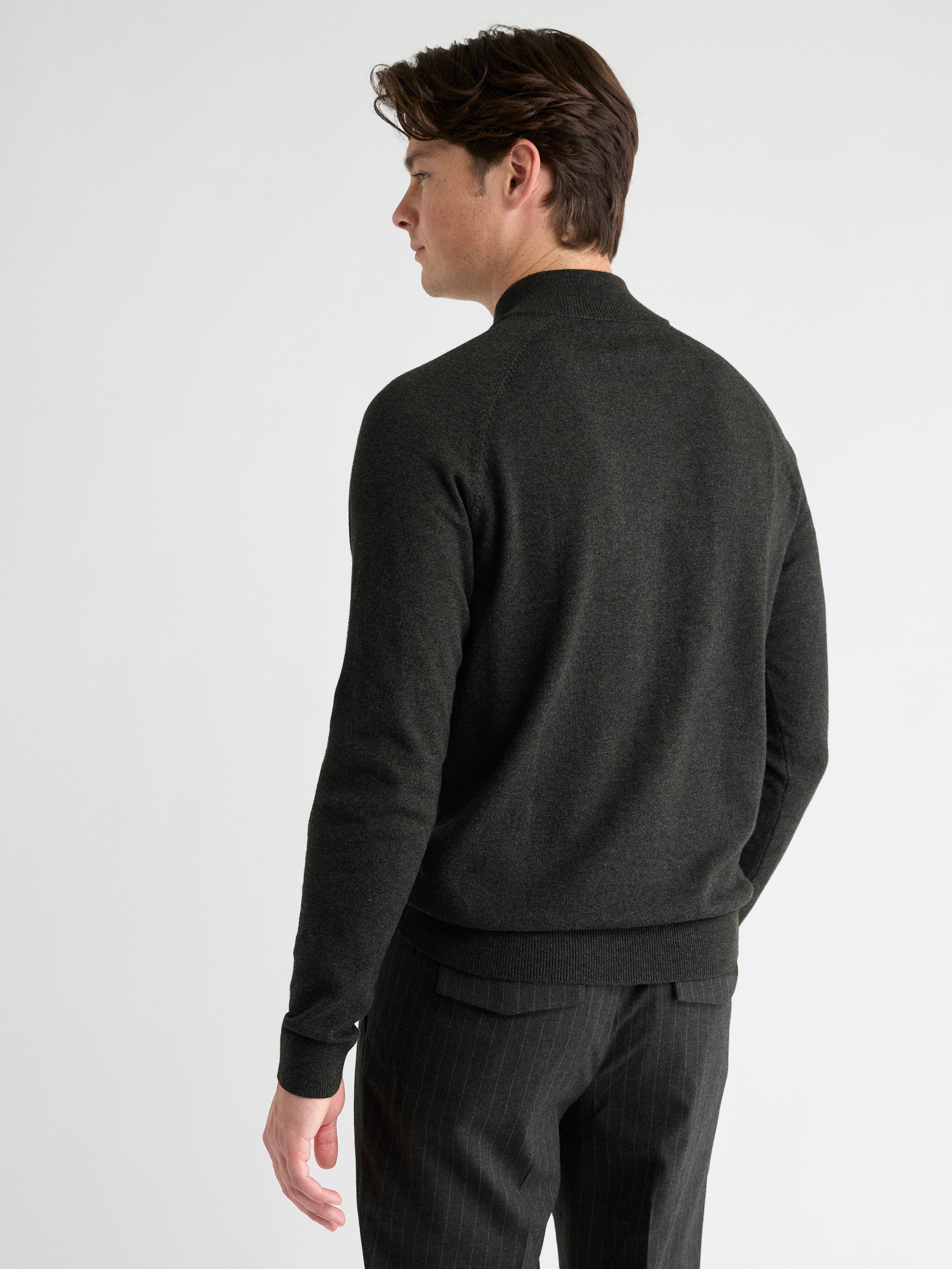 Long-Sleeve Quarter-Zip Mock-Neck Sweater rw&co Special Promo Price