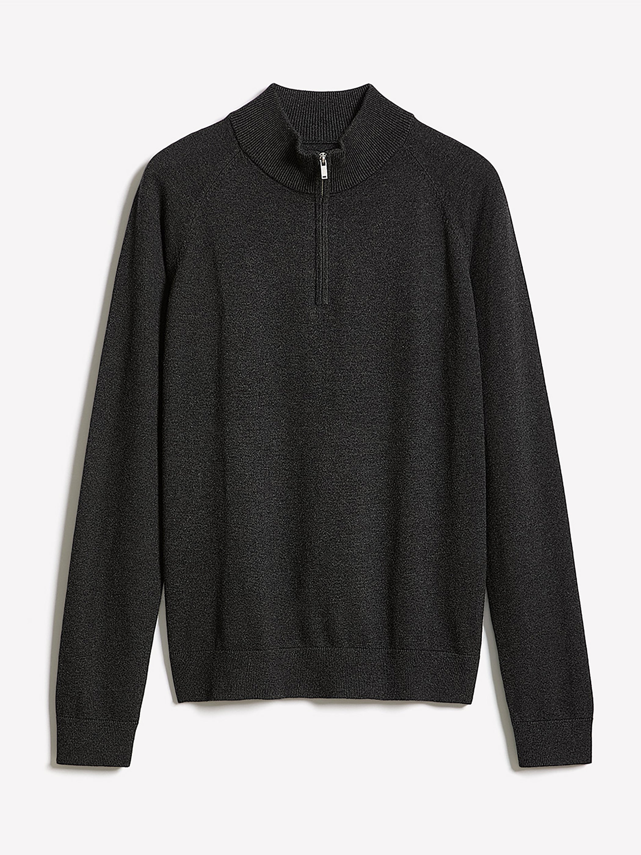 Long-Sleeve Quarter-Zip Mock-Neck Sweater rw&co Special Promo Price