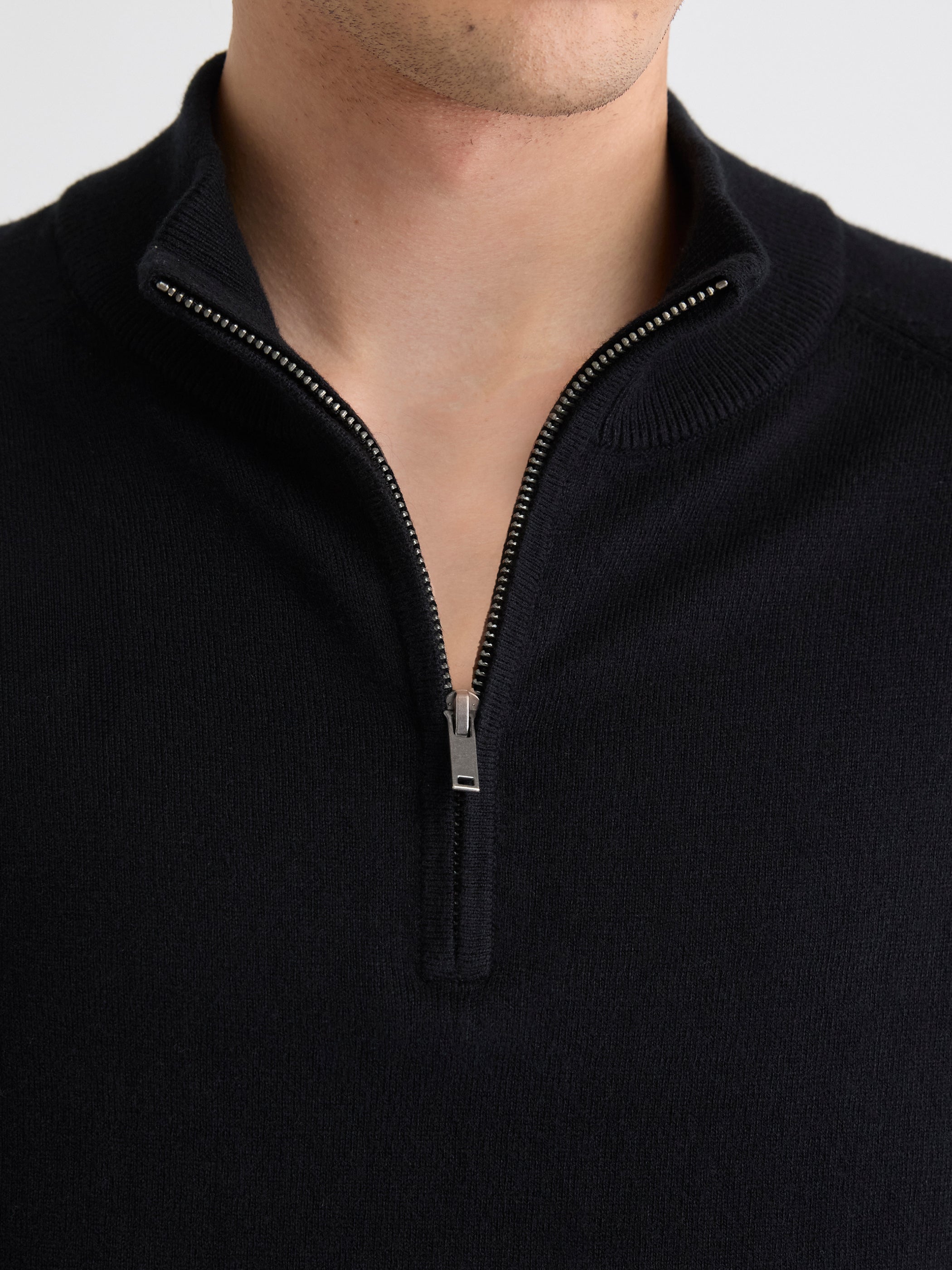 Long-Sleeve Quarter-Zip Mock-Neck Sweater rw&co Special Promo Price
