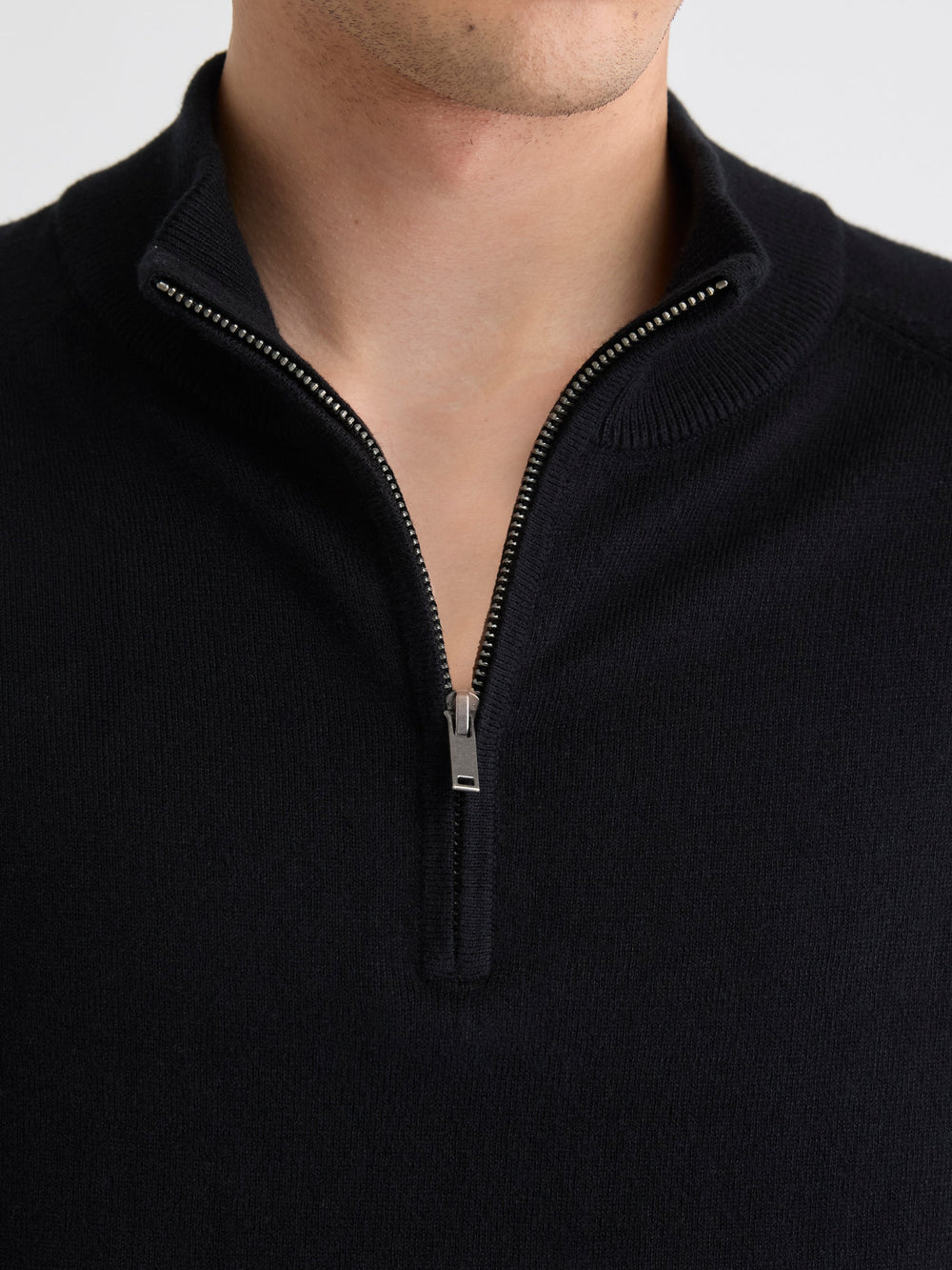 Long-Sleeve Quarter-Zip Mock-Neck Sweater rw&co Special Promo Price