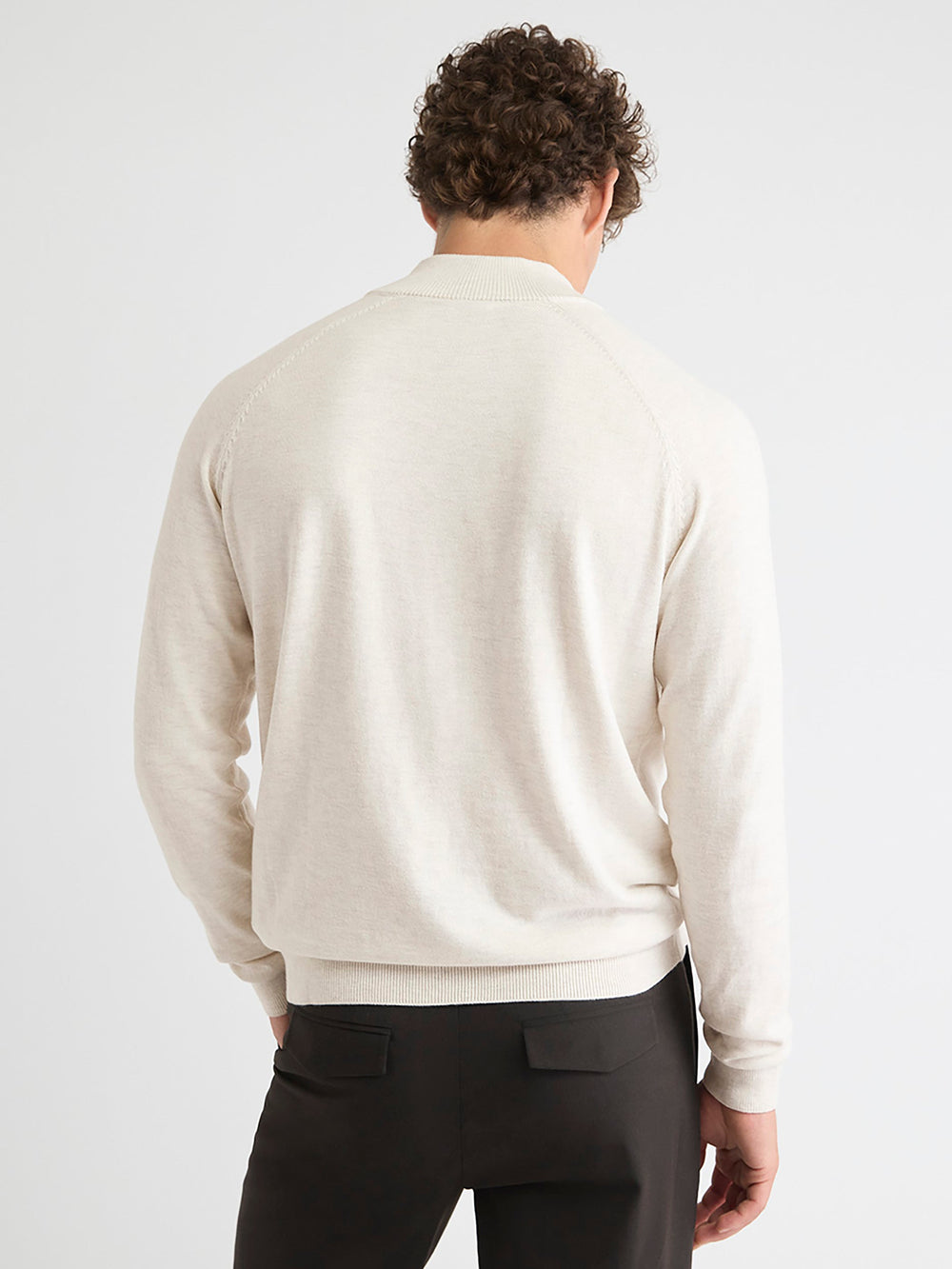 Long-Sleeve Quarter-Zip Mock-Neck Sweater rw&co Special Promo Price