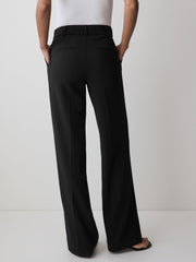 Black High-Rise Wide-Leg Pant rw&co Special Promo Price