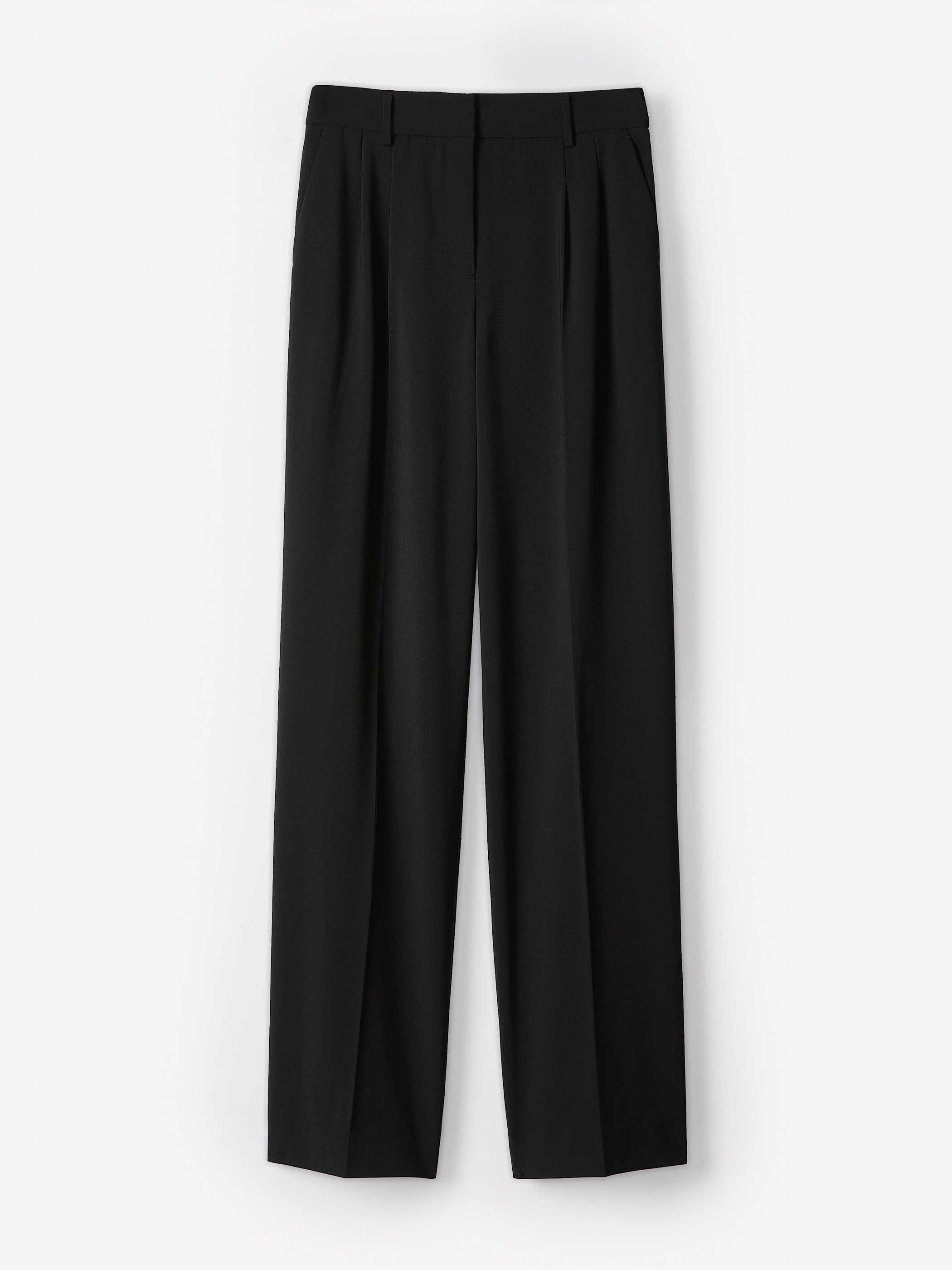Black High-Rise Wide-Leg Pant rw&co Special Promo Price