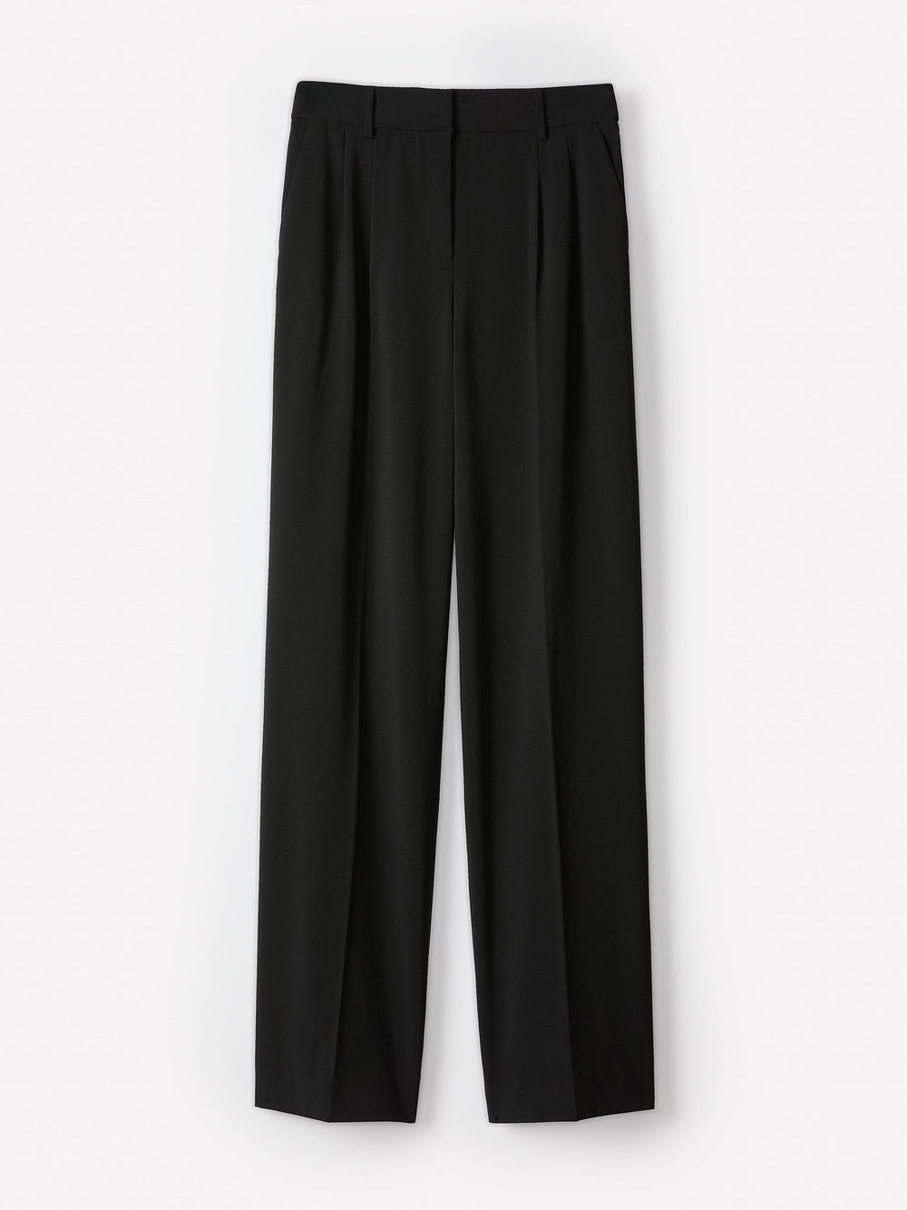 Black High-Rise Wide-Leg Pant rw&co Special Promo Price