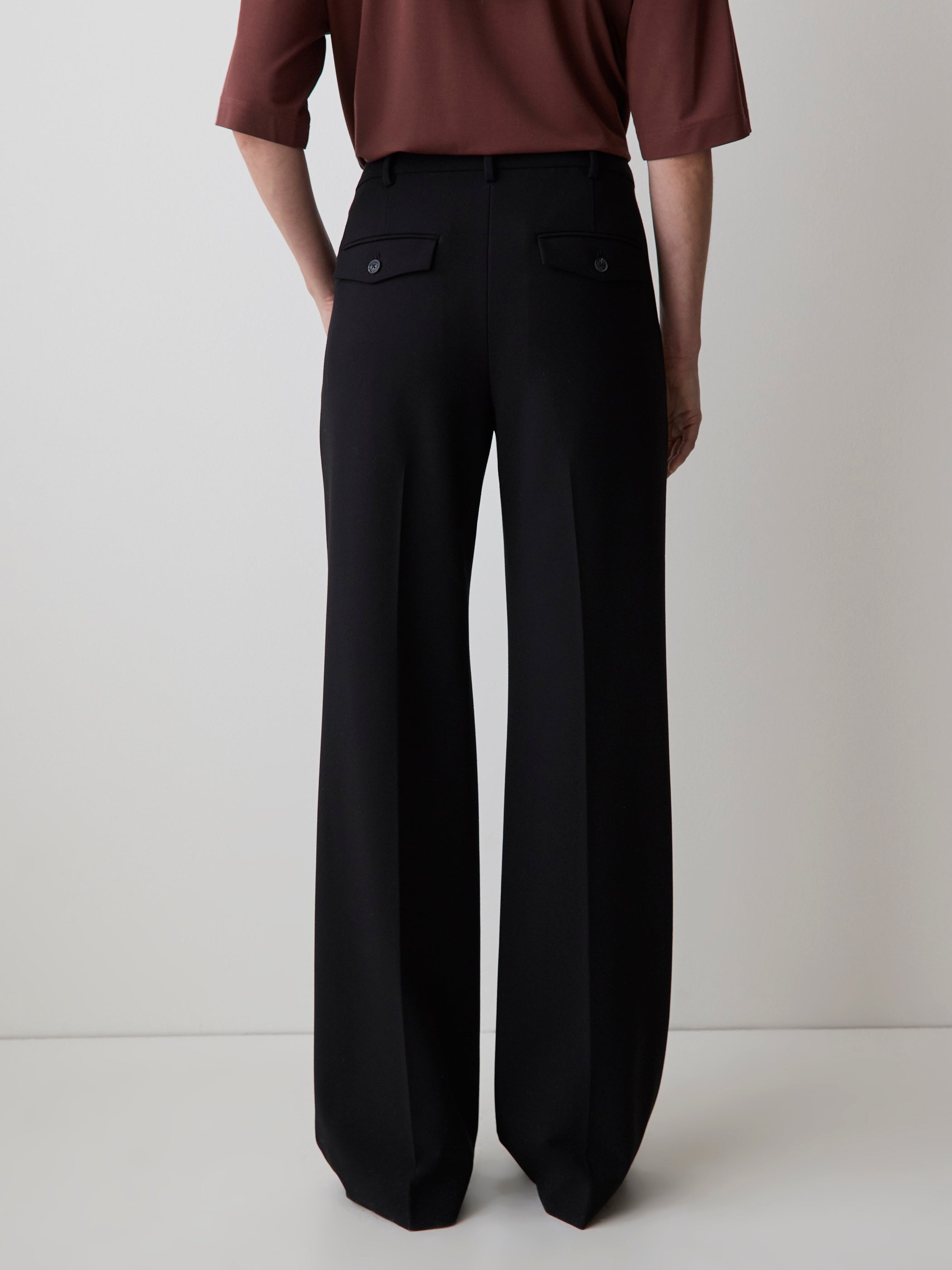 Mid-Rise Wide-Leg Heavy Twill Pant rw&co Special Offer
