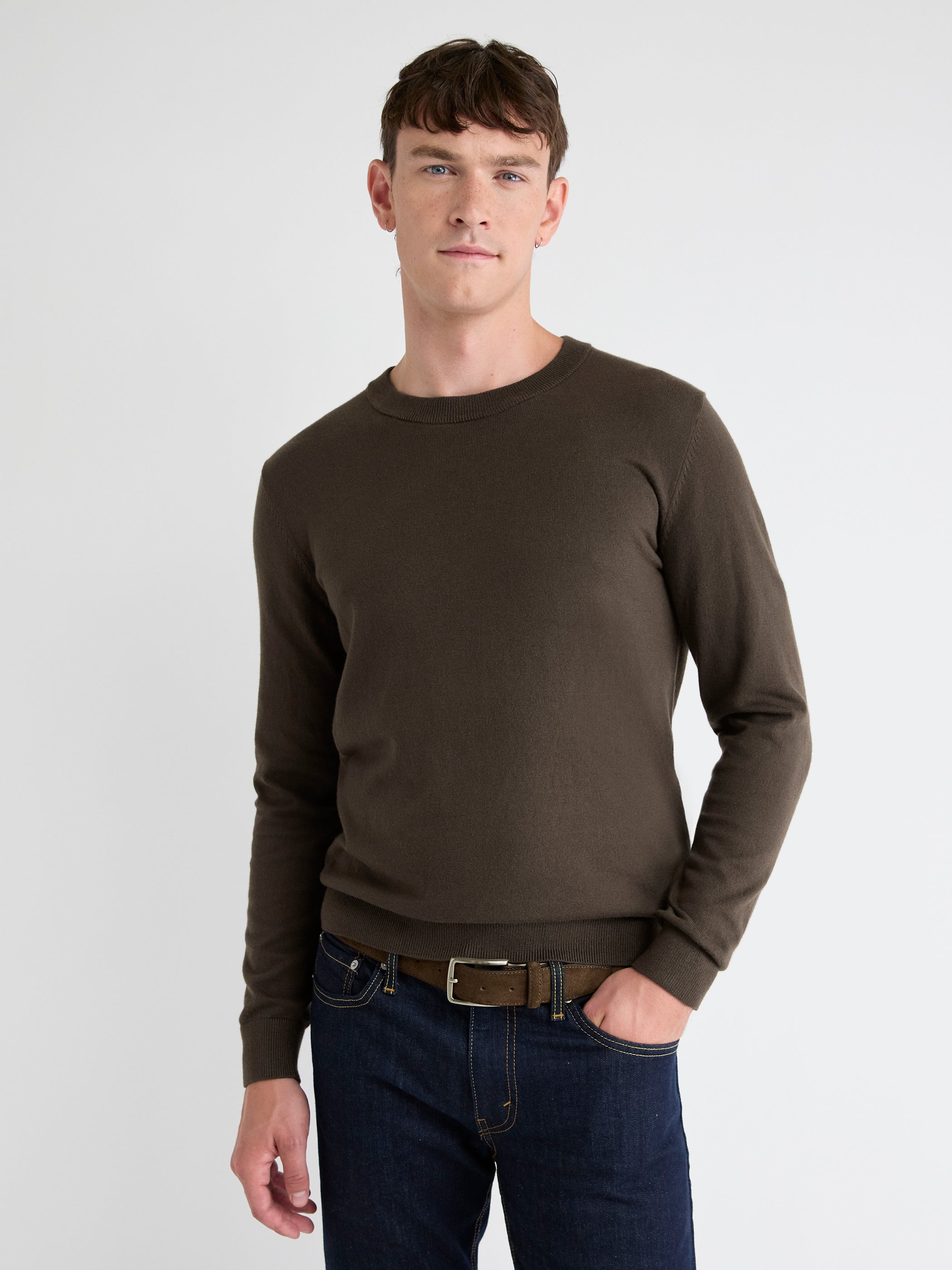 Long-Sleeve Crew-Neck Sweater rw&co Limited Time Discount
