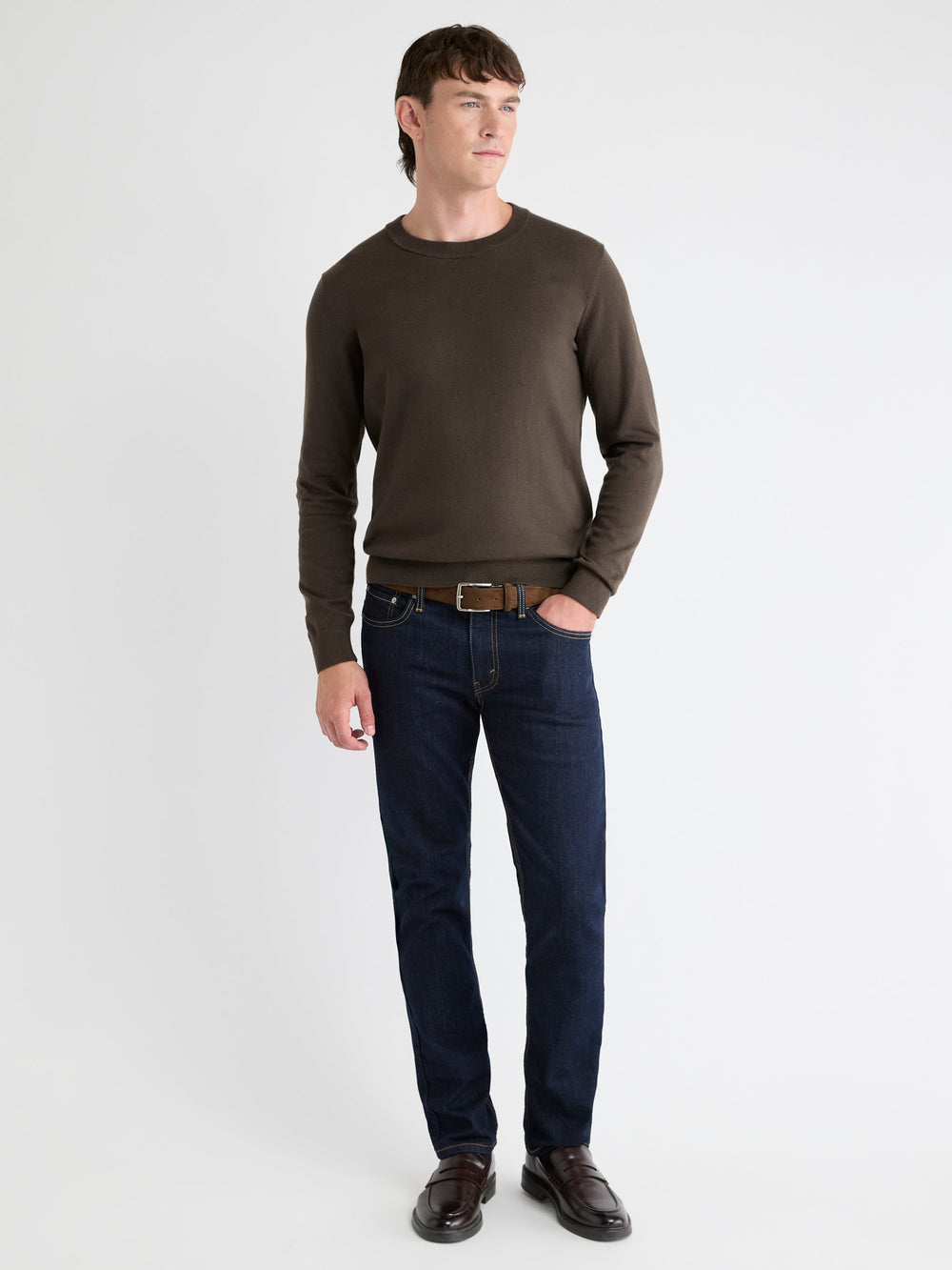 Long-Sleeve Crew-Neck Sweater rw&co Limited Time Discount