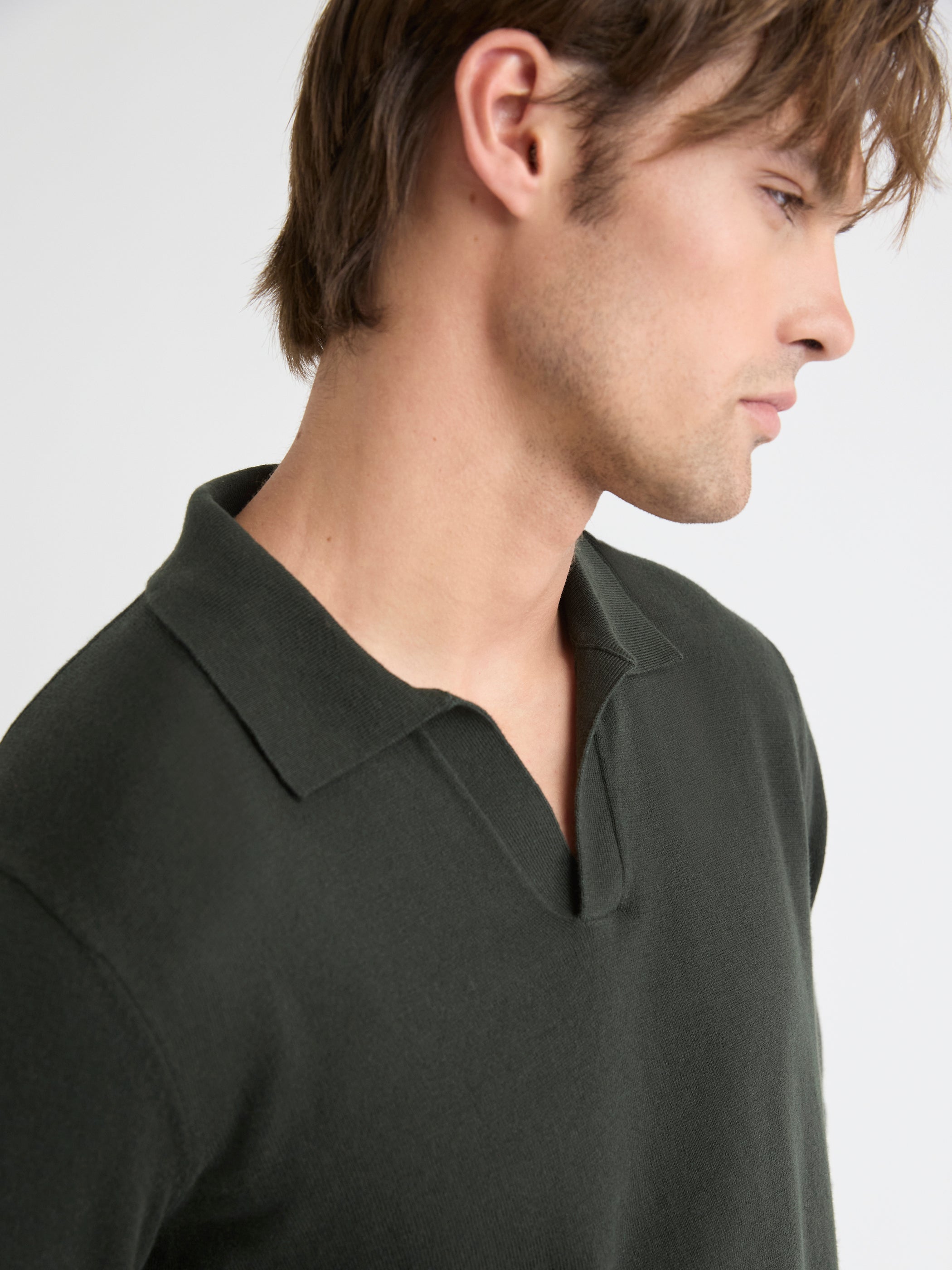 Long-Sleeve Sweater with Johnny Collar rw&co Special Offer