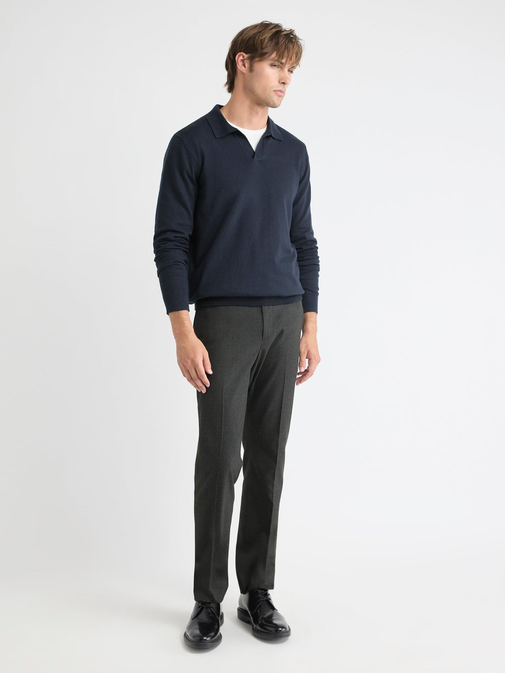 Long-Sleeve Sweater with Johnny Collar rw&co Special Offer
