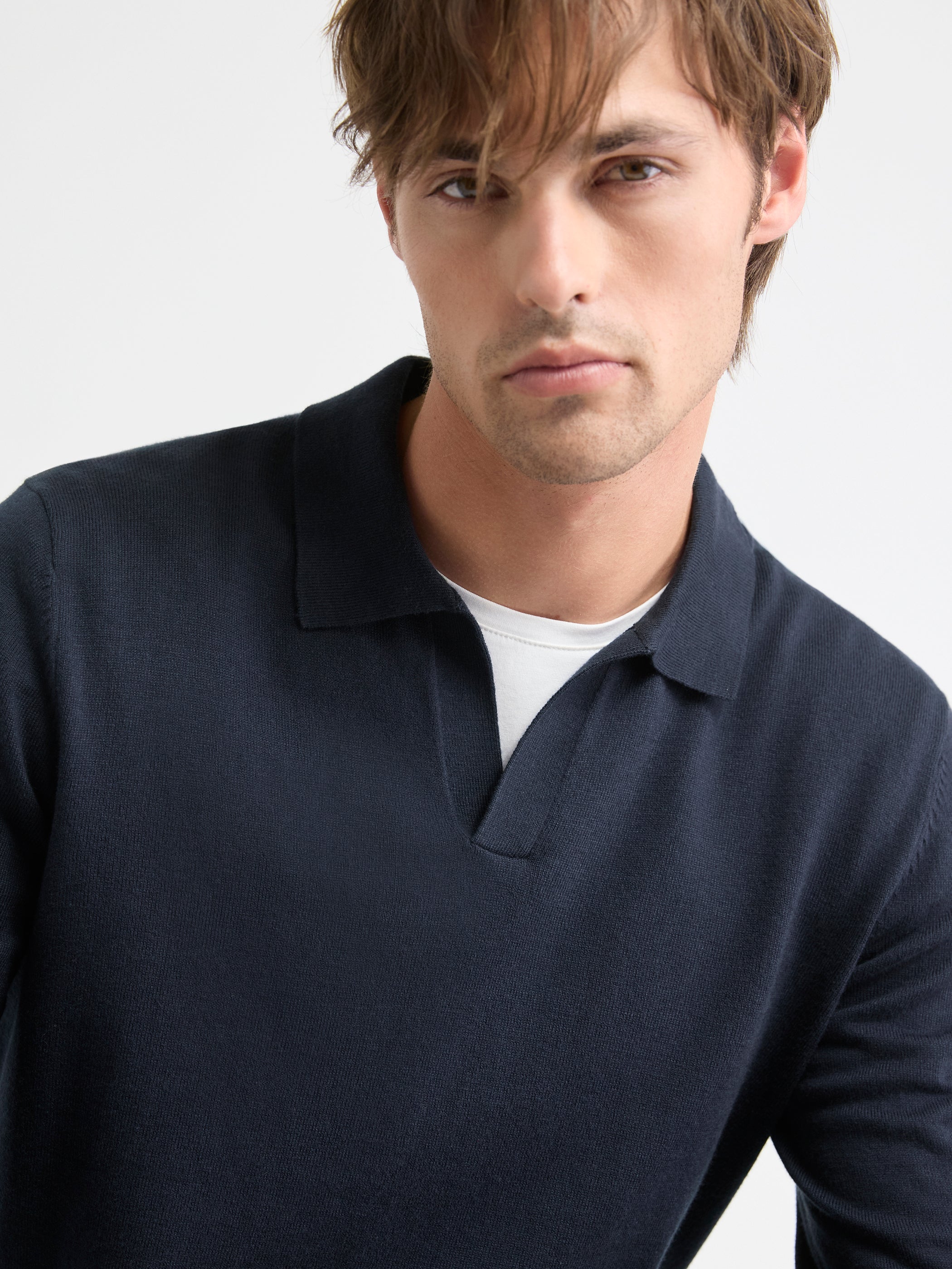 Long-Sleeve Sweater with Johnny Collar rw&co Special Offer