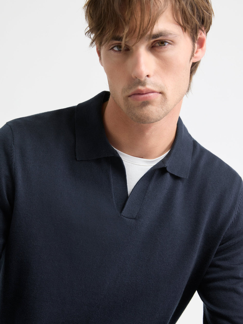 Long-Sleeve Sweater with Johnny Collar rw&co Special Offer