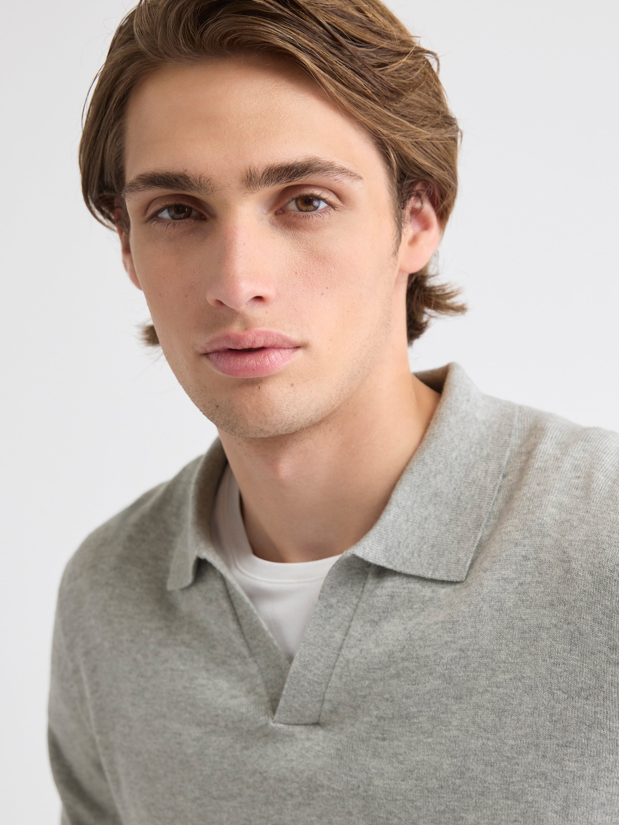 Long-Sleeve Sweater with Johnny Collar rw&co Special Offer