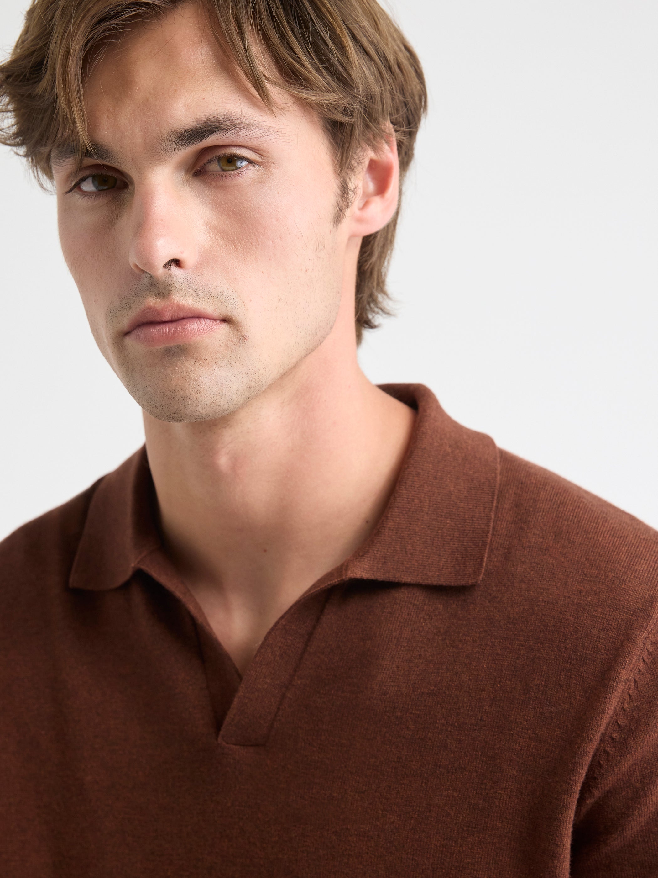 Long-Sleeve Sweater with Johnny Collar rw&co Special Offer