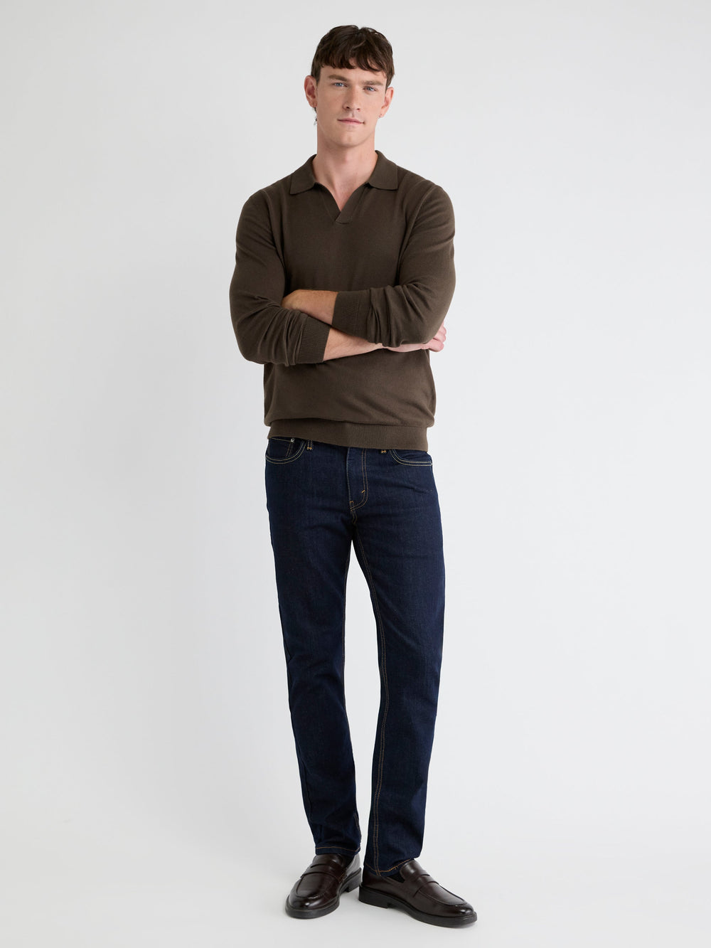Long-Sleeve Sweater with Johnny Collar rw&co Special Offer