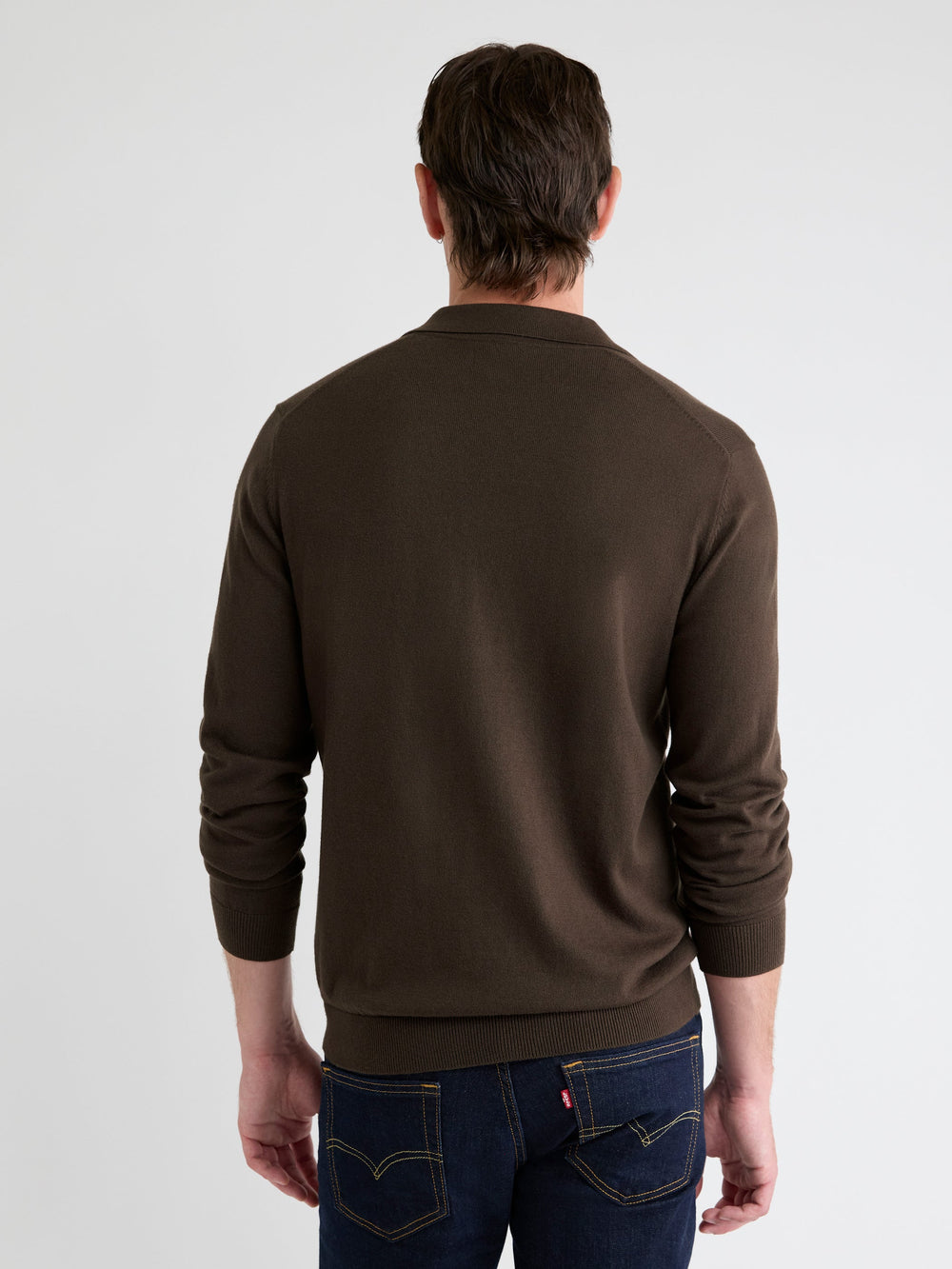 Long-Sleeve Sweater with Johnny Collar rw&co Special Offer