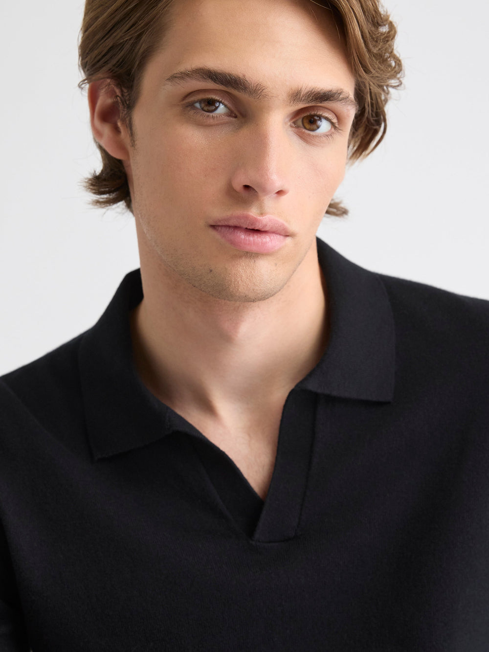 Long-Sleeve Sweater with Johnny Collar rw&co Special Offer