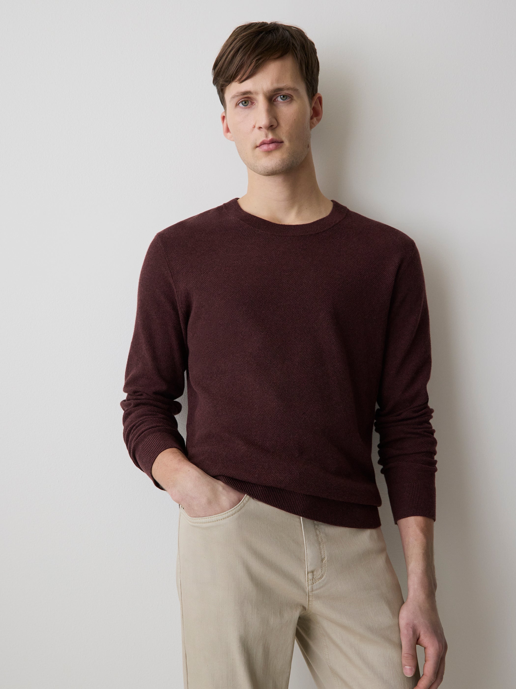 Long-Sleeve Crew-Neck Sweater rw&co Special Offer