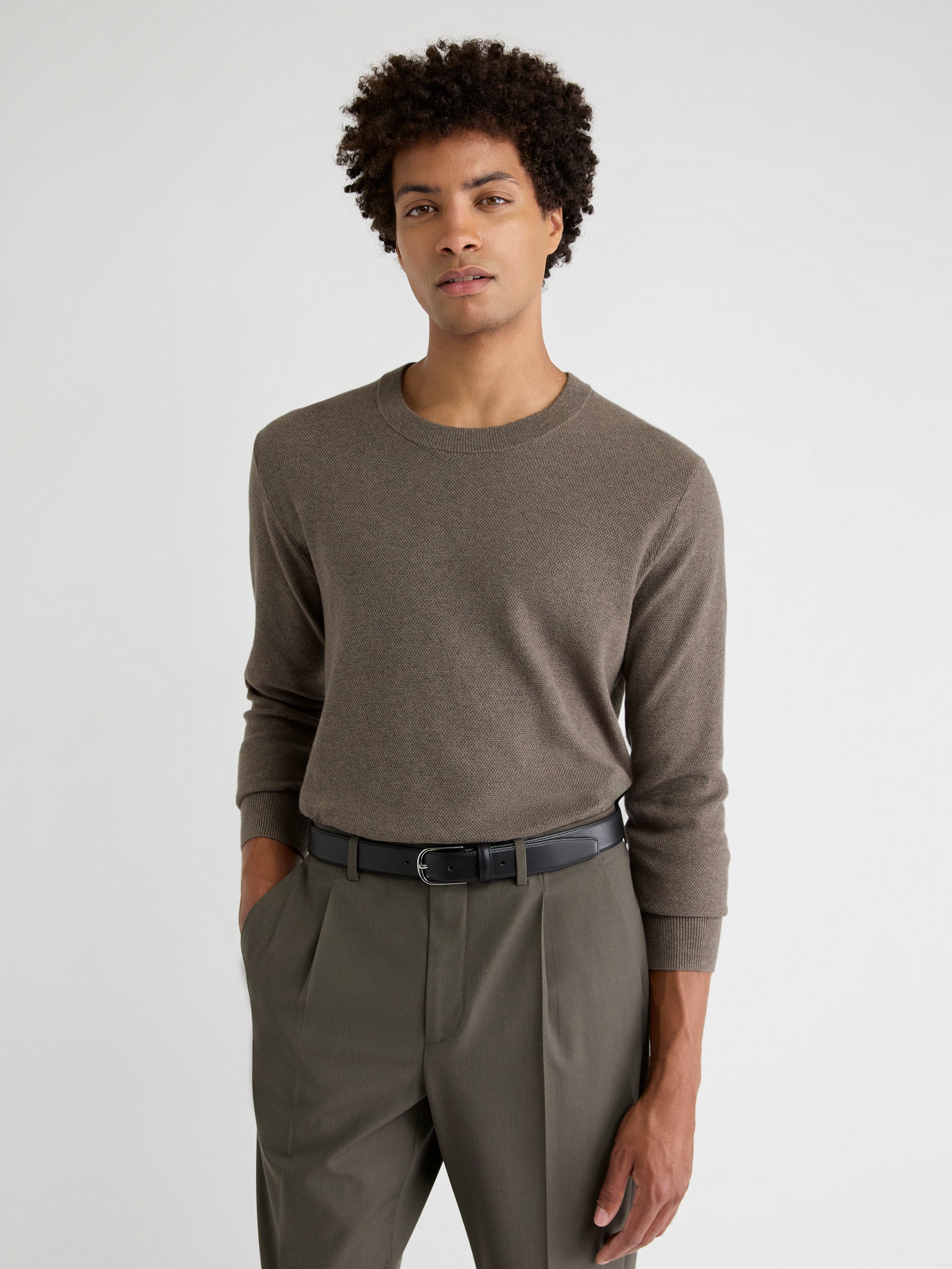 Long-Sleeve Crew-Neck Sweater rw&co Special Offer