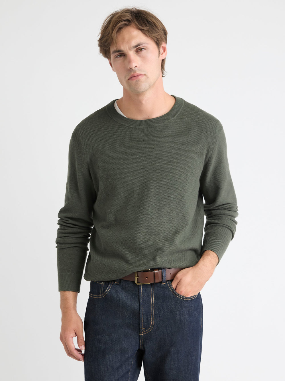 Long-Sleeve Crew-Neck Sweater rw&co Special Offer