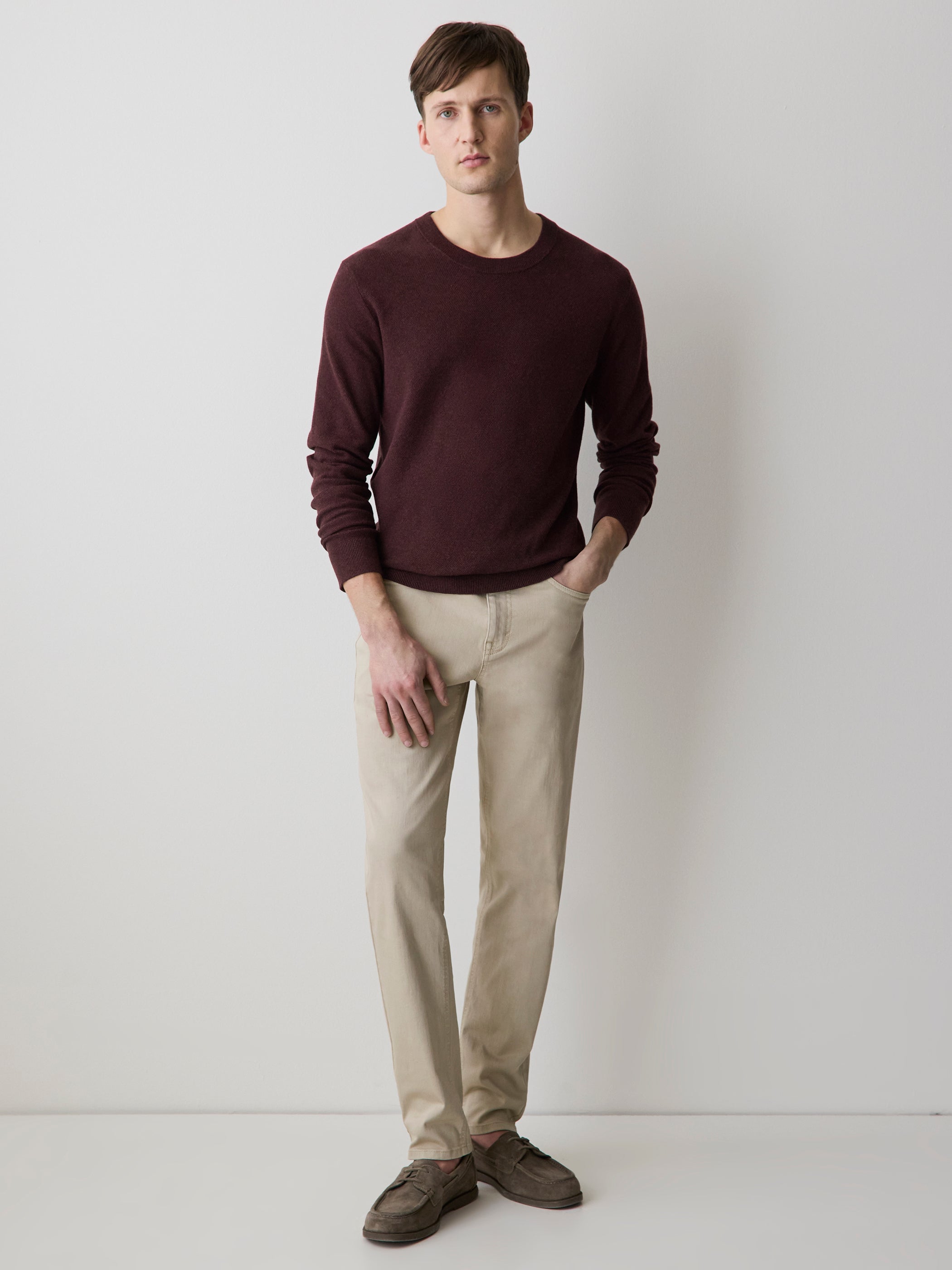 Long-Sleeve Crew-Neck Sweater rw&co Special Offer