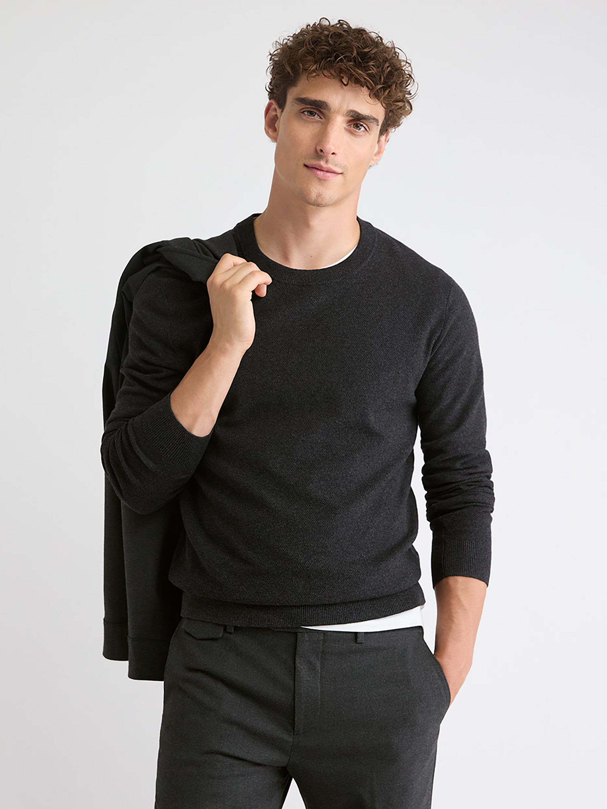 Long-Sleeve Crew-Neck Sweater rw&co Special Offer