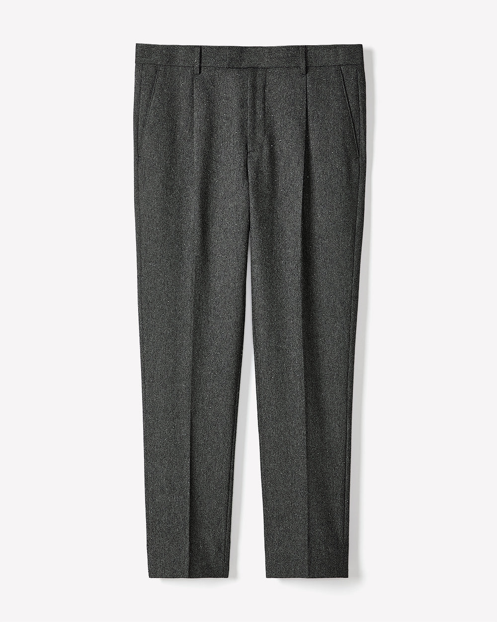 Pleated Tapered-Leg Tweed Suit Pant rw&co Limited Time Discount