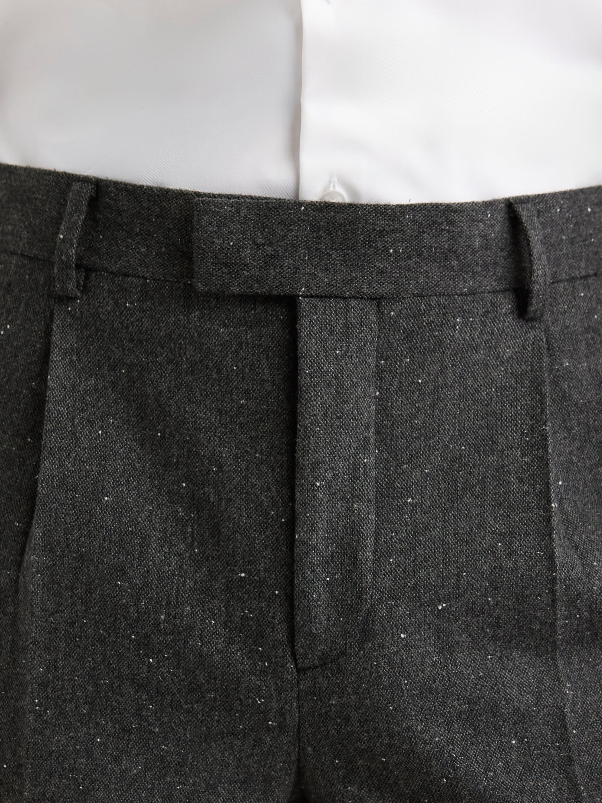 Pleated Tapered-Leg Tweed Suit Pant rw&co Limited Time Discount