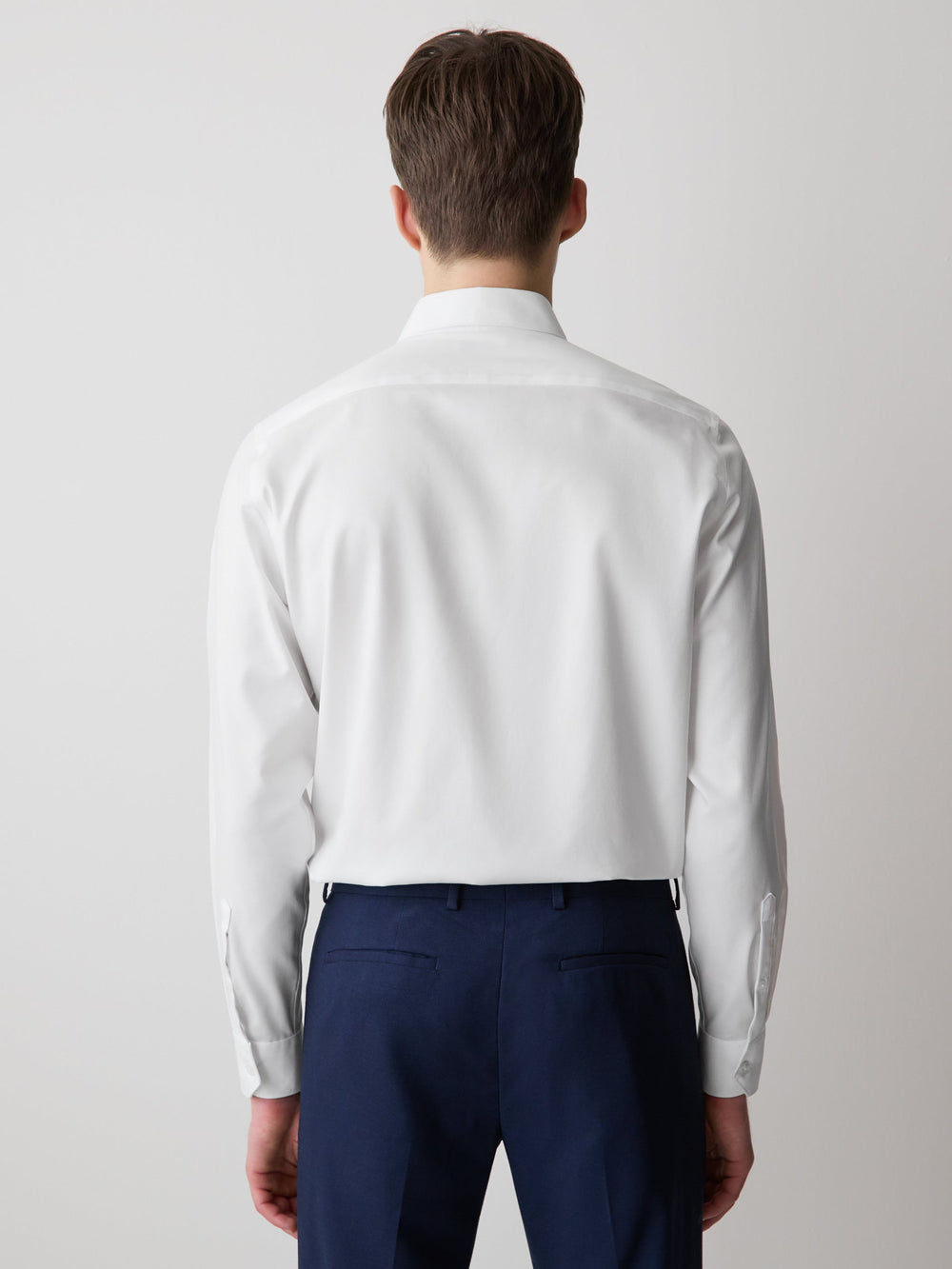 Regular Fit Solid Supima (R) Twill Dress Shirt rw&co Special Offer