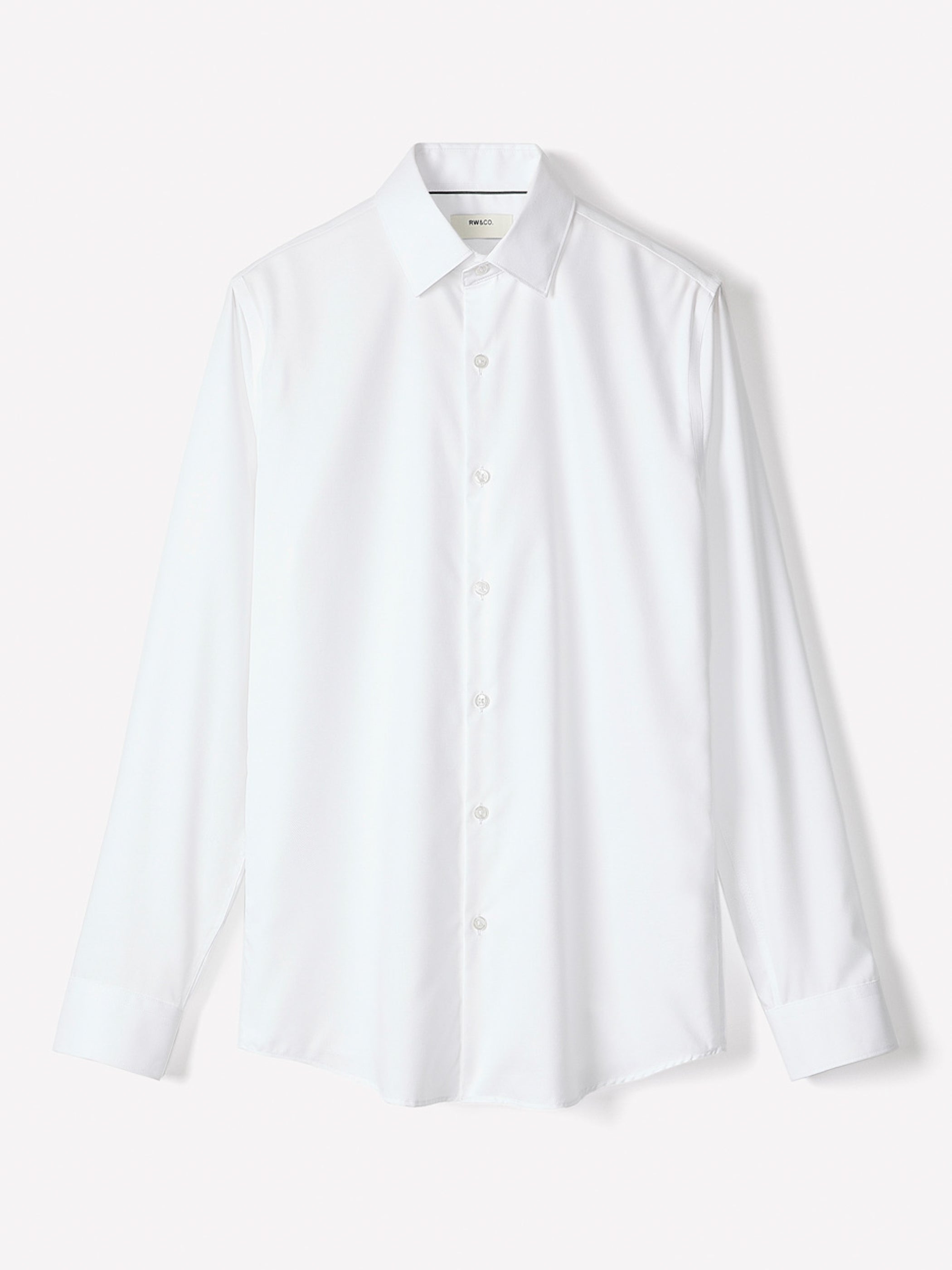 Regular Fit Solid Supima (R) Twill Dress Shirt rw&co Special Offer