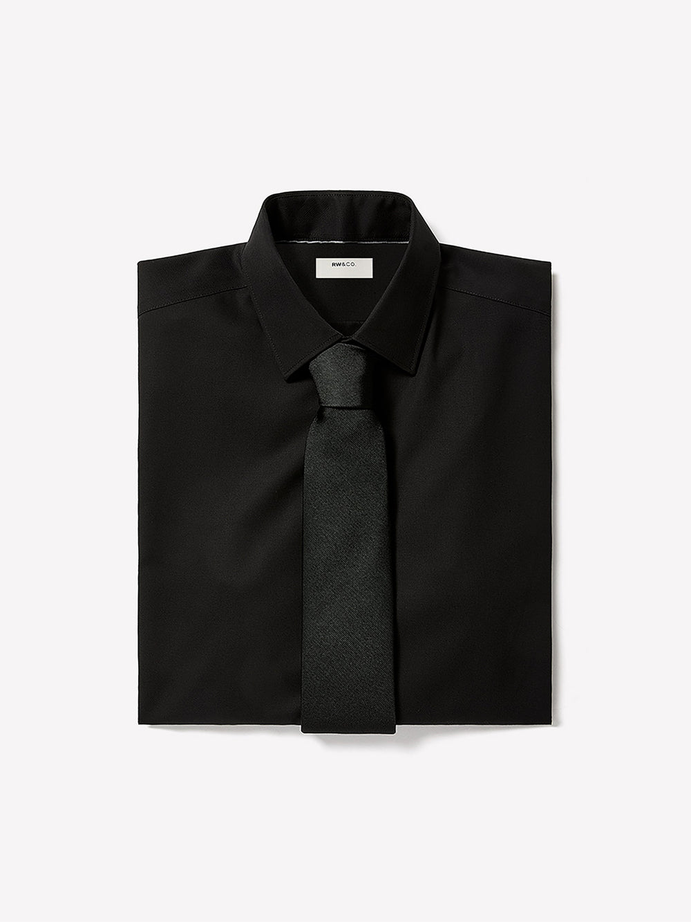 Tailored Fit Solid Twill Dress Shirt rw&co Special Promo Price