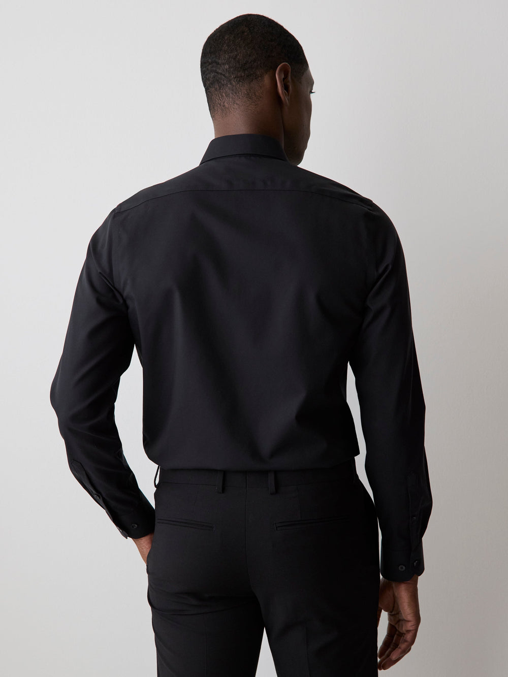 Tailored Fit Solid Twill Dress Shirt rw&co Special Promo Price