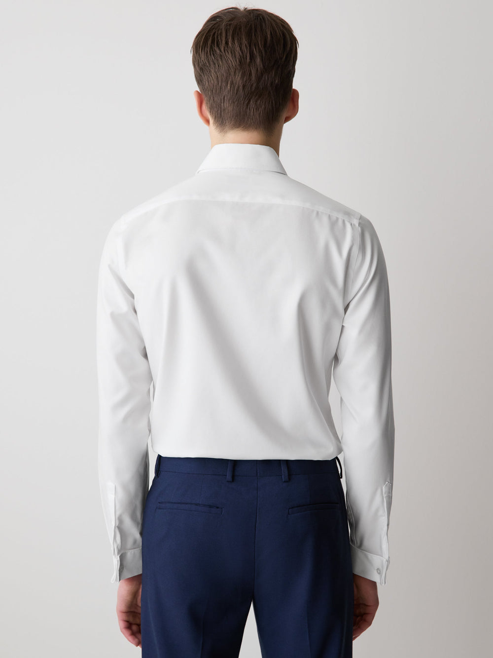 Slim Fit White Supima (R) Twill Dress Shirt rw&co On Sale