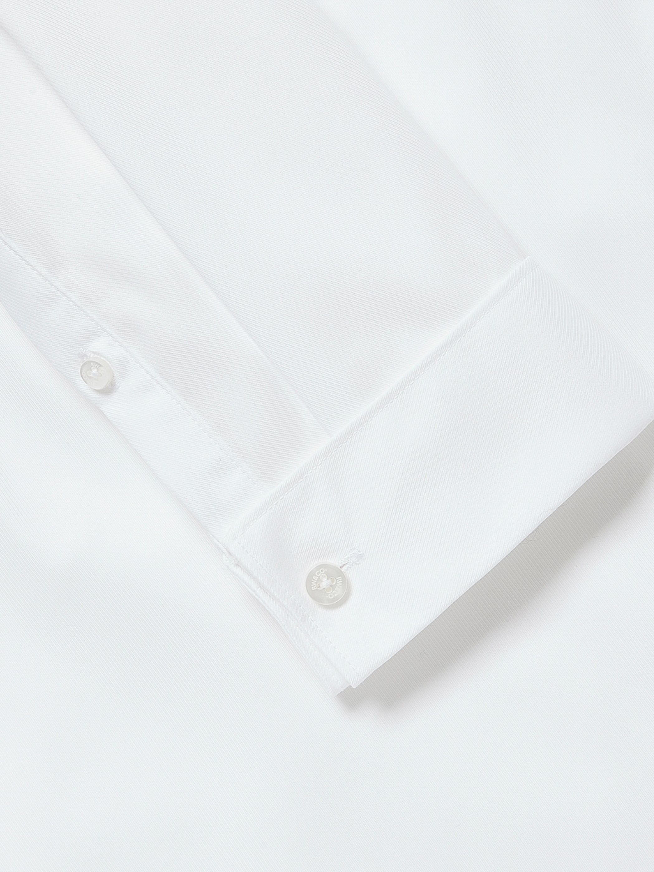 Slim Fit White Supima (R) Twill Dress Shirt rw&co On Sale
