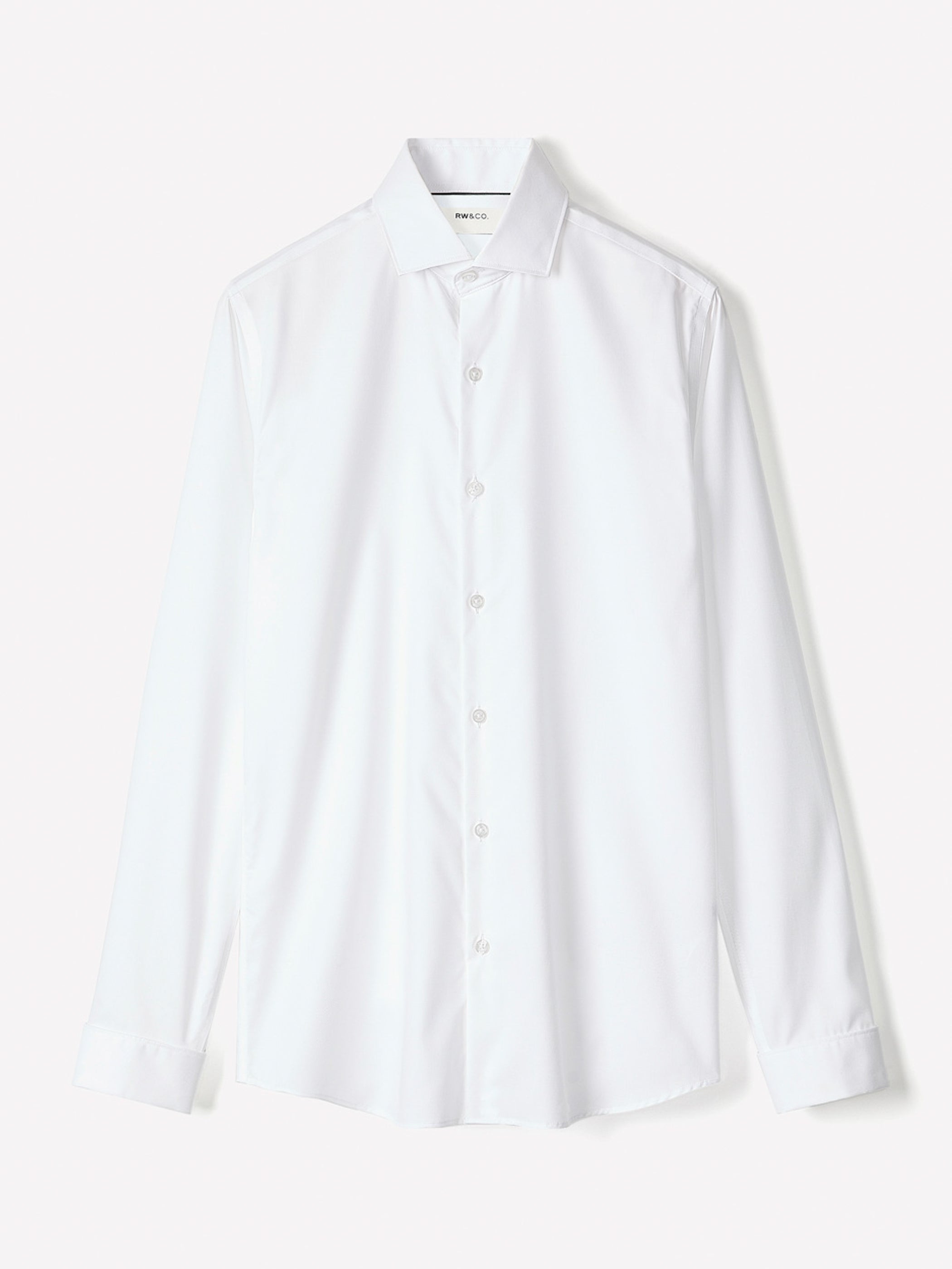 Slim Fit White Supima (R) Twill Dress Shirt rw&co On Sale