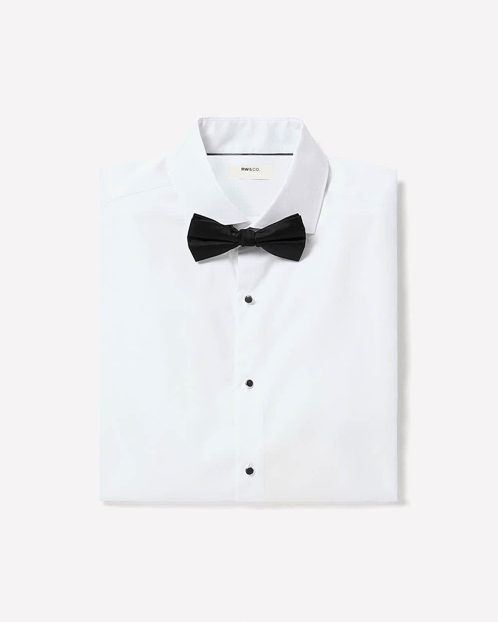 White Tailored Fit Tuxedo Shirt with French Cuffs rw&co Special Offer