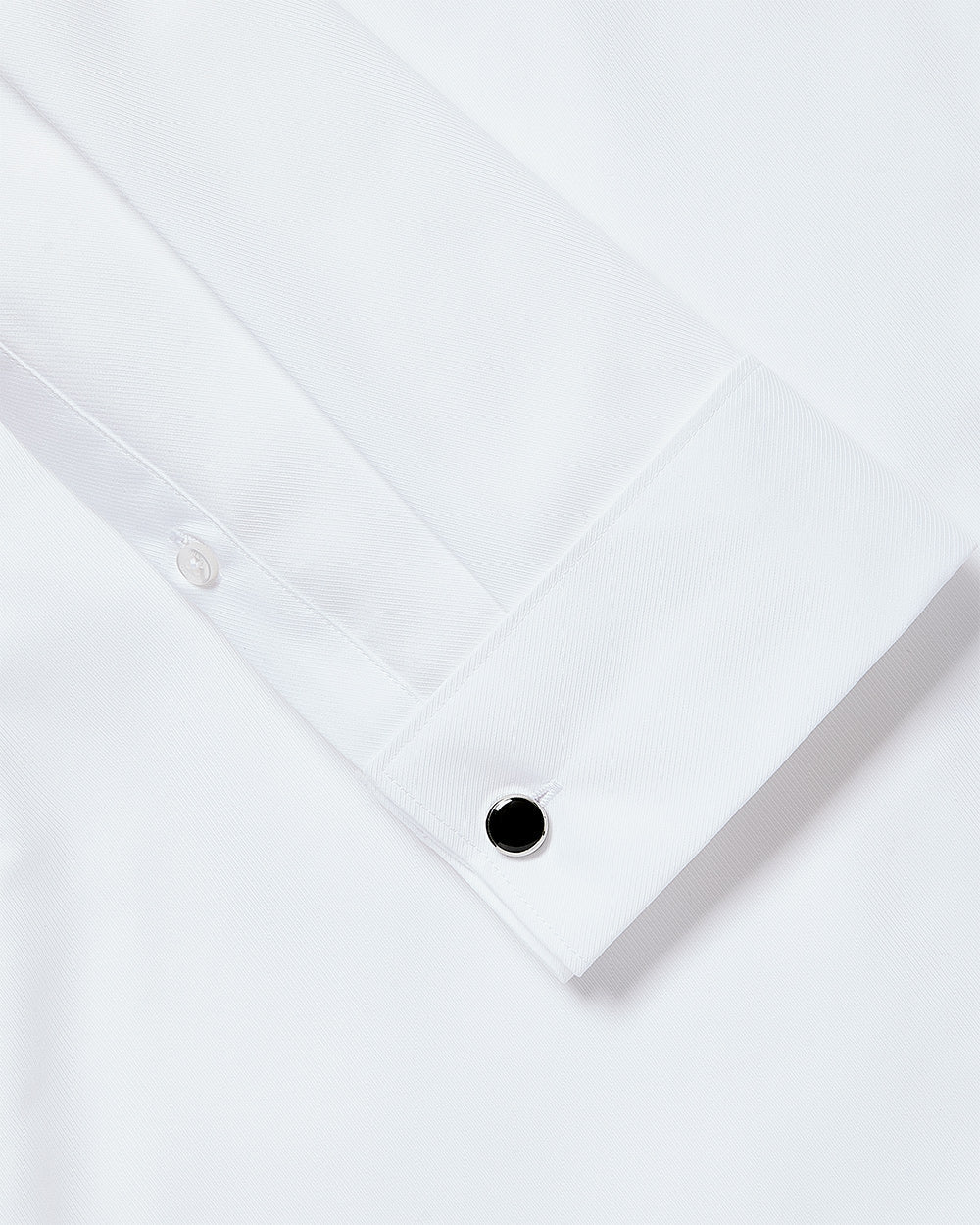 White Tailored Fit Tuxedo Shirt with French Cuffs rw&co Special Offer
