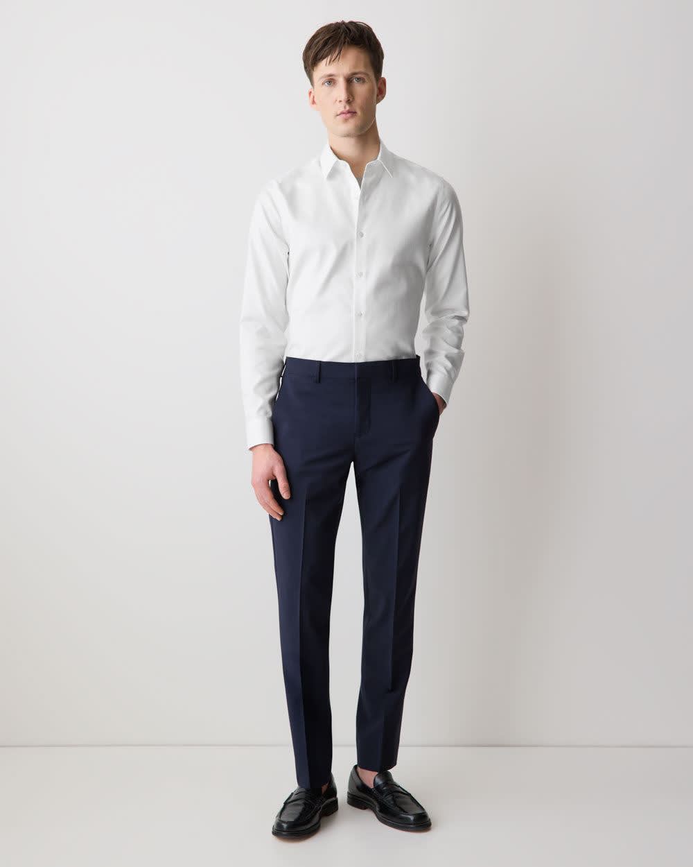 Slim Fit White Dress Shirt rw&co Limited Time Discount